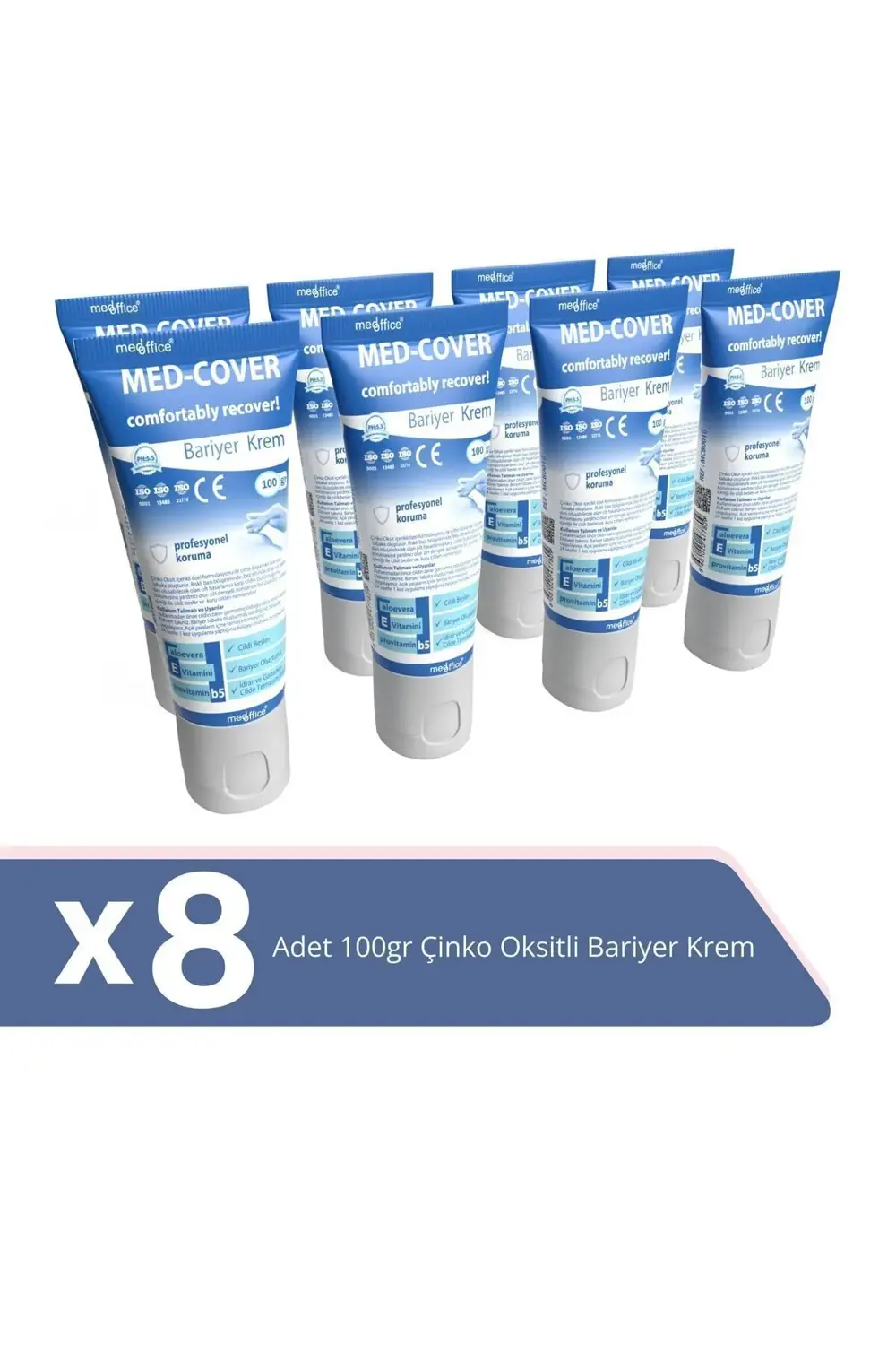 Med-cover Çinko Oksit Bariyer Krem 100gr X 8 Adet