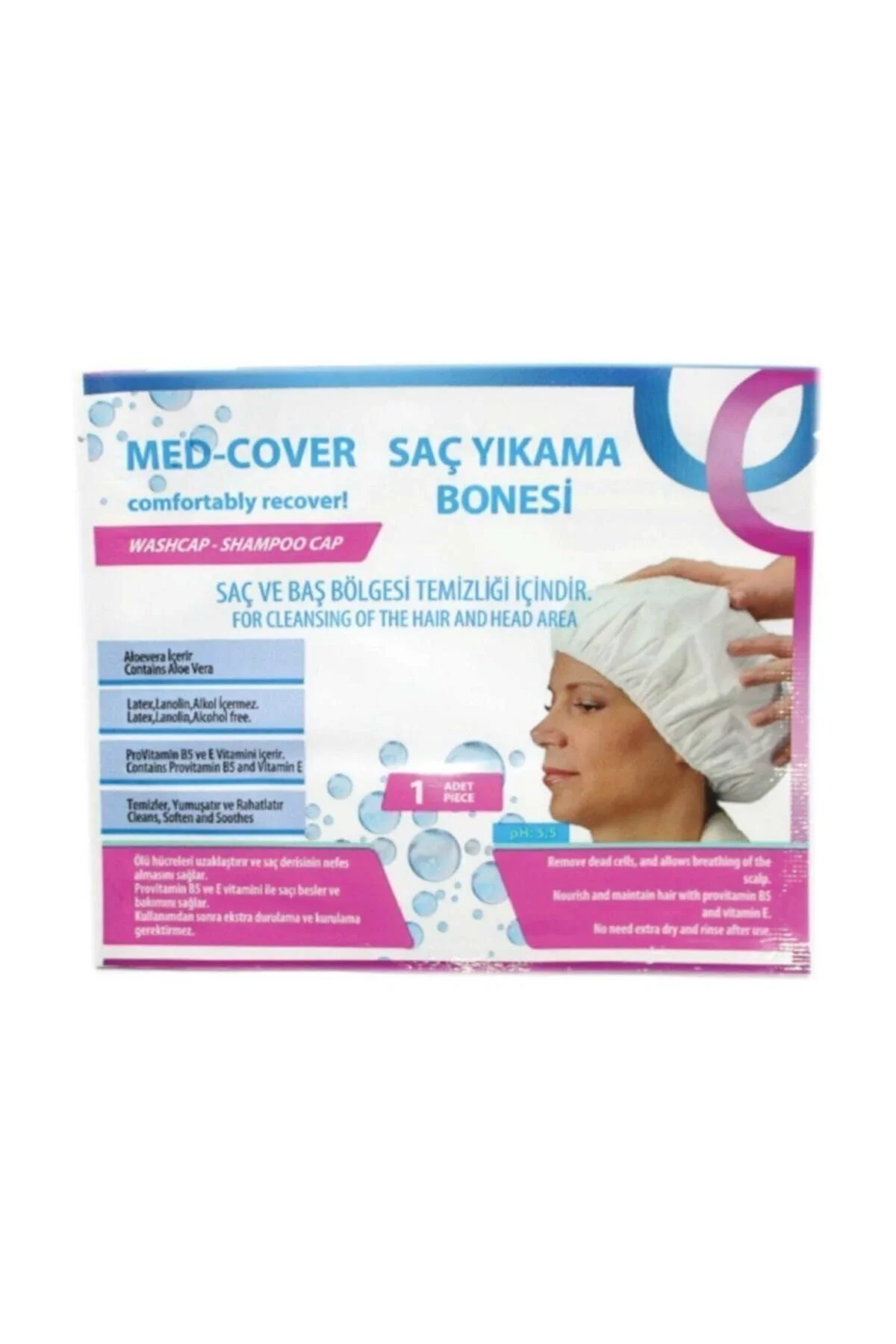 Med-cover Hasta Saç Bakım/temizleme/yıkama Bonesi (1 Adet/paket) Med-cover Hasta Saç Bakım/temizleme/yıkama Bonesi (1 Adet/paket)