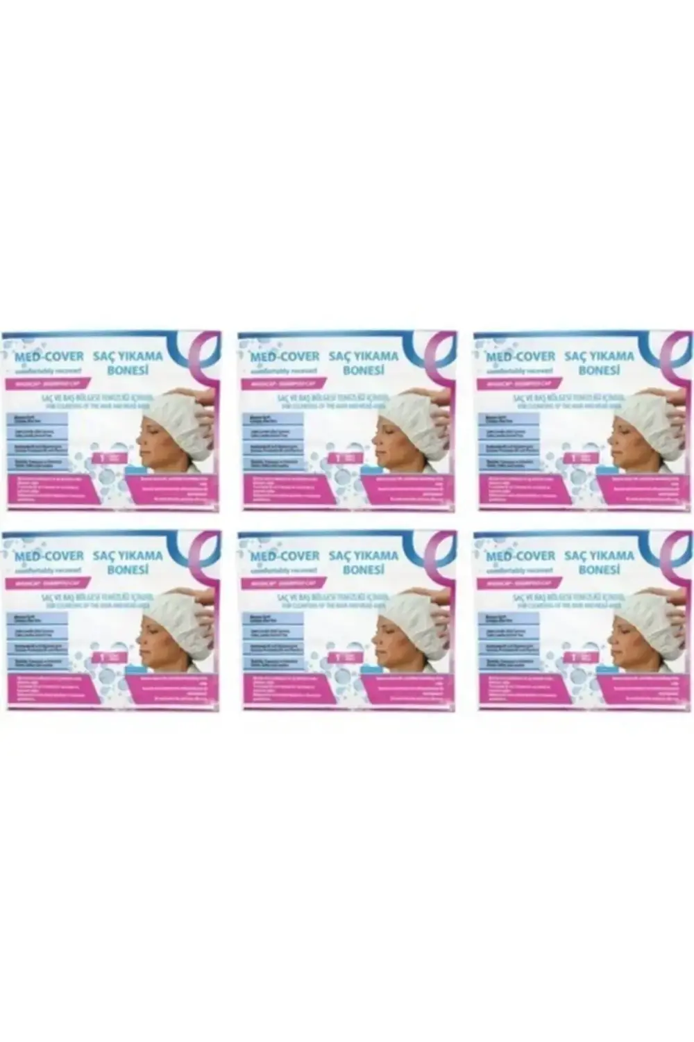 Med-cover Hasta Saç Bakım/temizleme/yıkama Bonesi (6 Adet/paket)