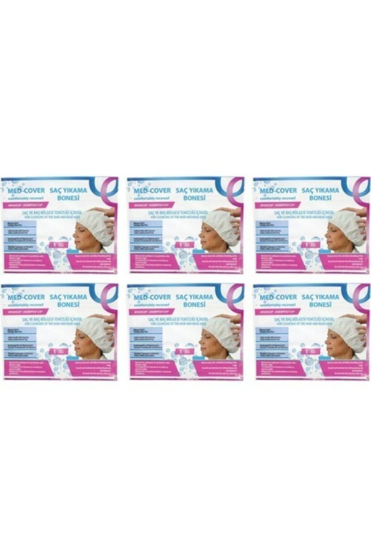 Medcover Med-Cover Hasta Saç Bakım/Temizleme/Yıkama Bonesi (6 Adet/Paket)