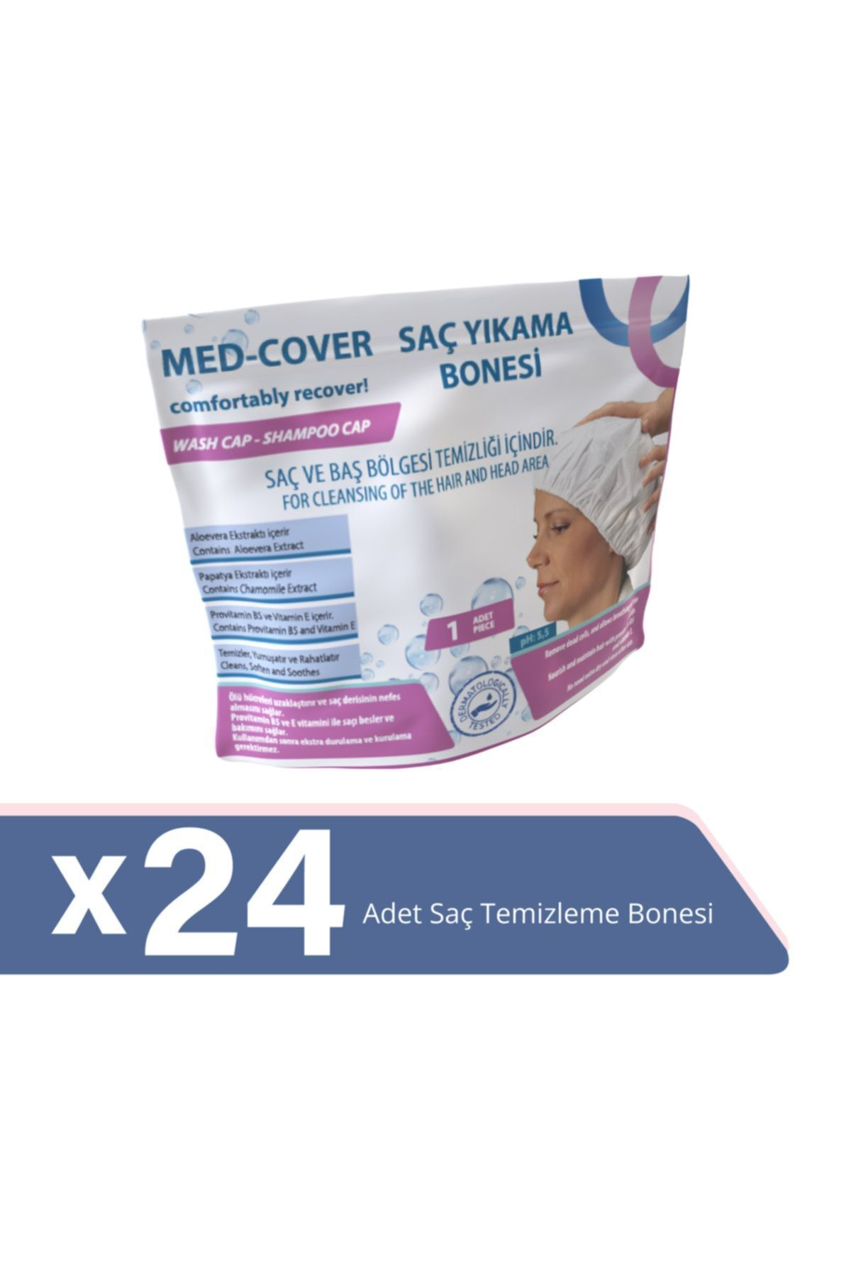 Medcover Med-Cover Saç Yıkama Bonesi 1X24'lü Gönderim