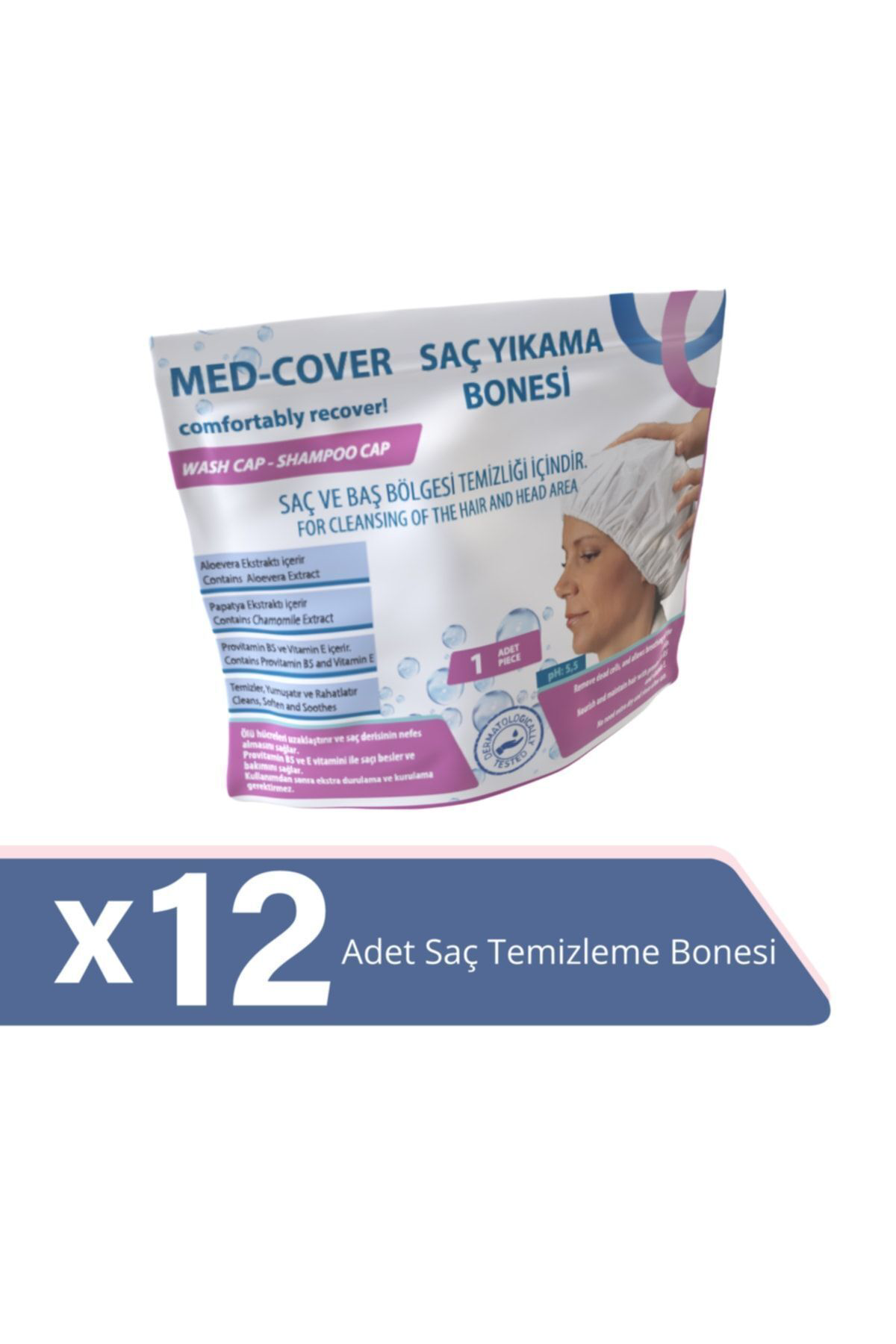 Medcover Med-Cover Saç Yıkama Bonesi 1X12'li Gönderim