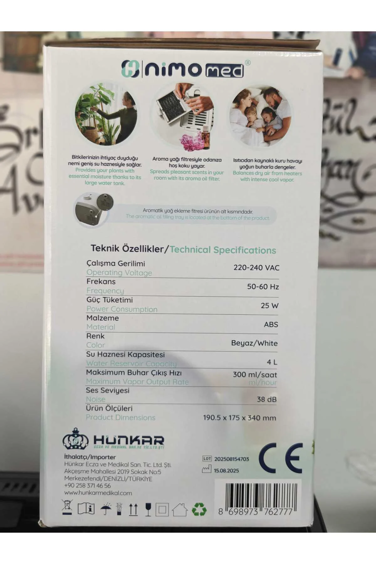 Med Ultrasonik Hava Nemlendirici Hnk-hum-01