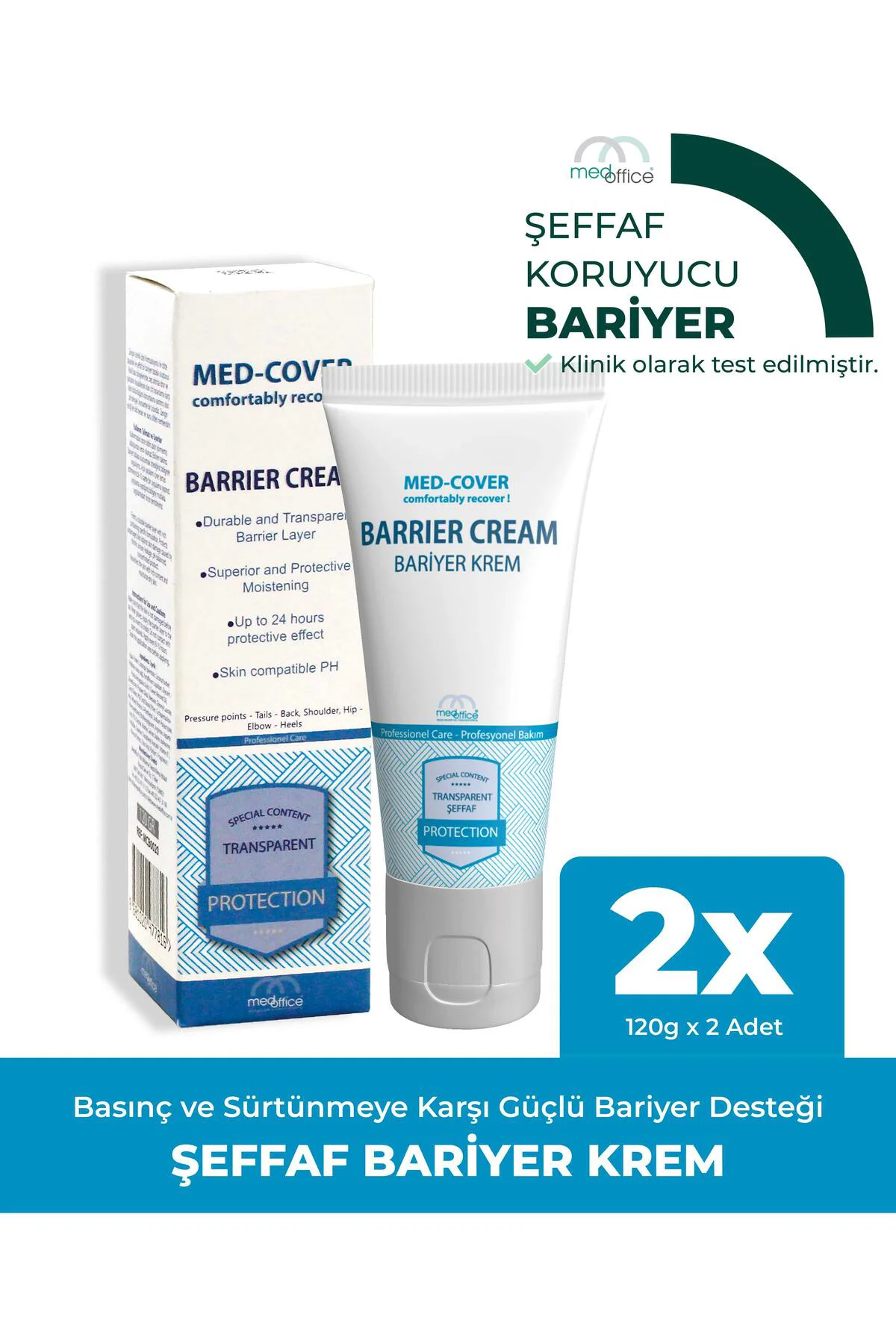MedCover Bariyer Krem 120 gr x 2 adet