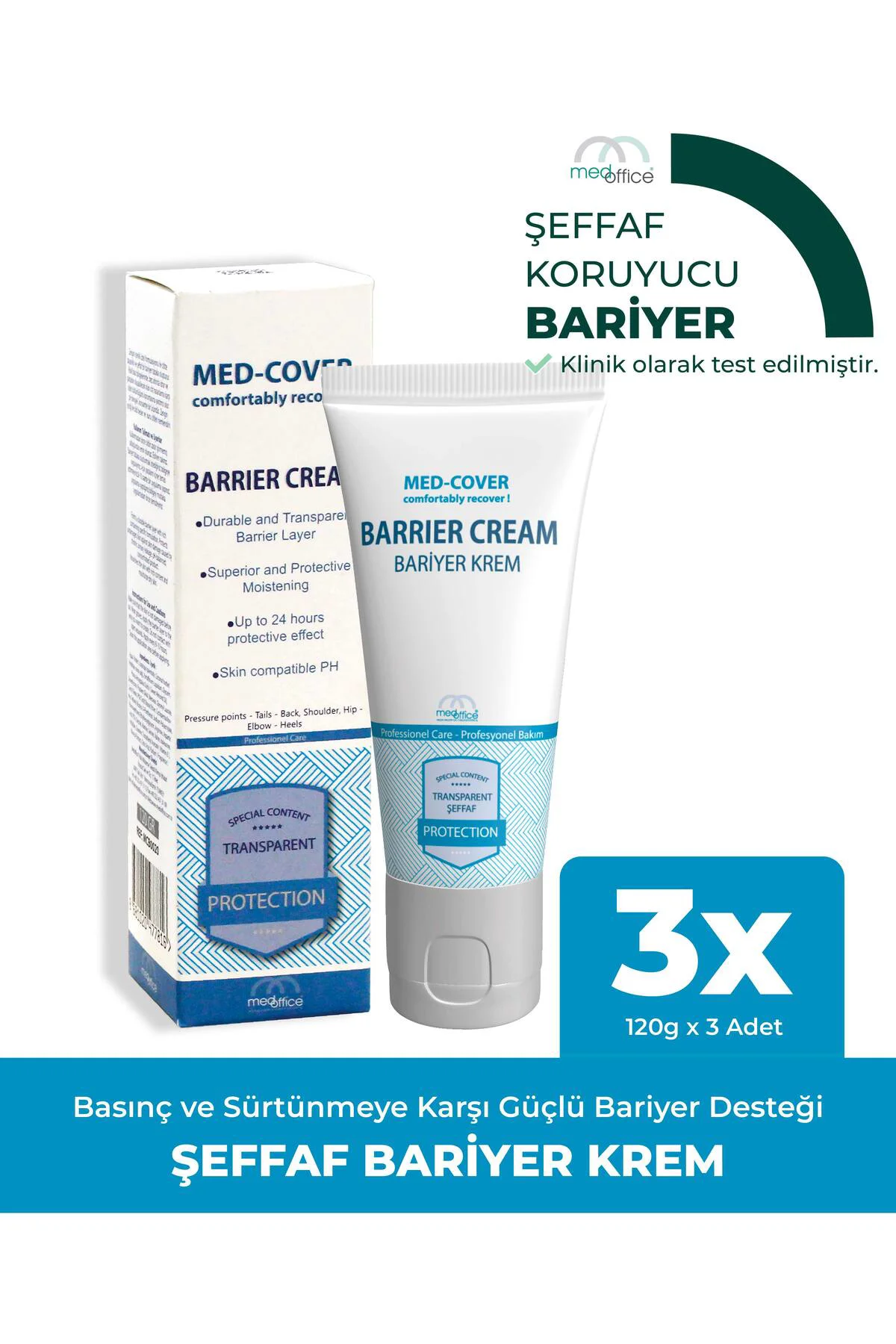 MedCover Bariyer Krem 120 gr x 3 adet