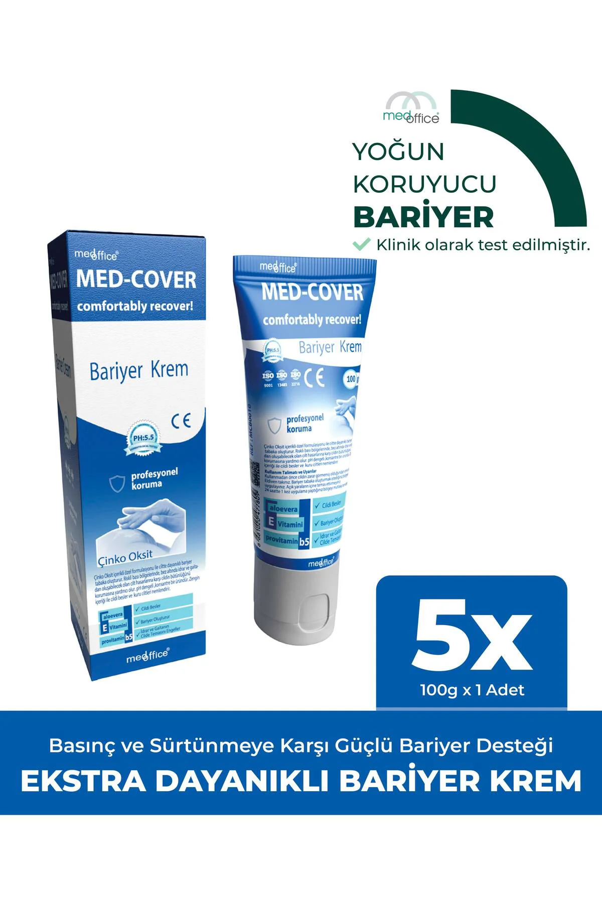 MedCover Çinko Oksit Bariyer Krem 100 gr x 5 adet