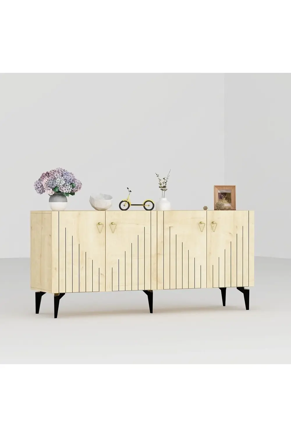 MEDDA LAZER ÇİZGİLİ KONSOL SAFİRMEŞE-ALTIN