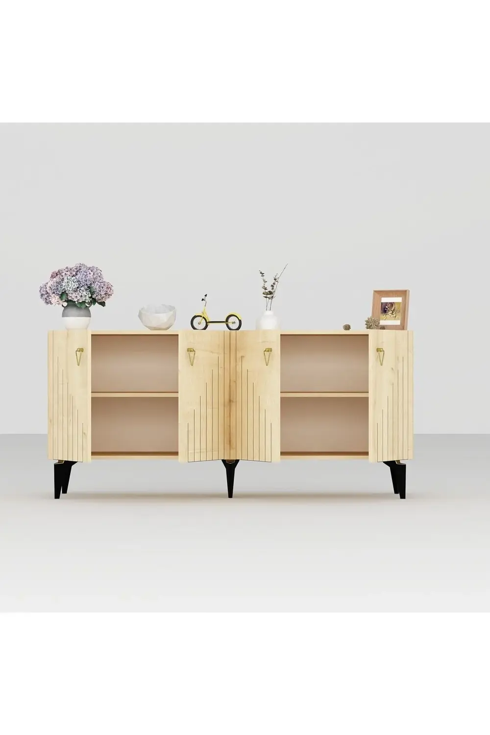 MEDDA LAZER ÇİZGİLİ KONSOL SAFİRMEŞE-ALTIN