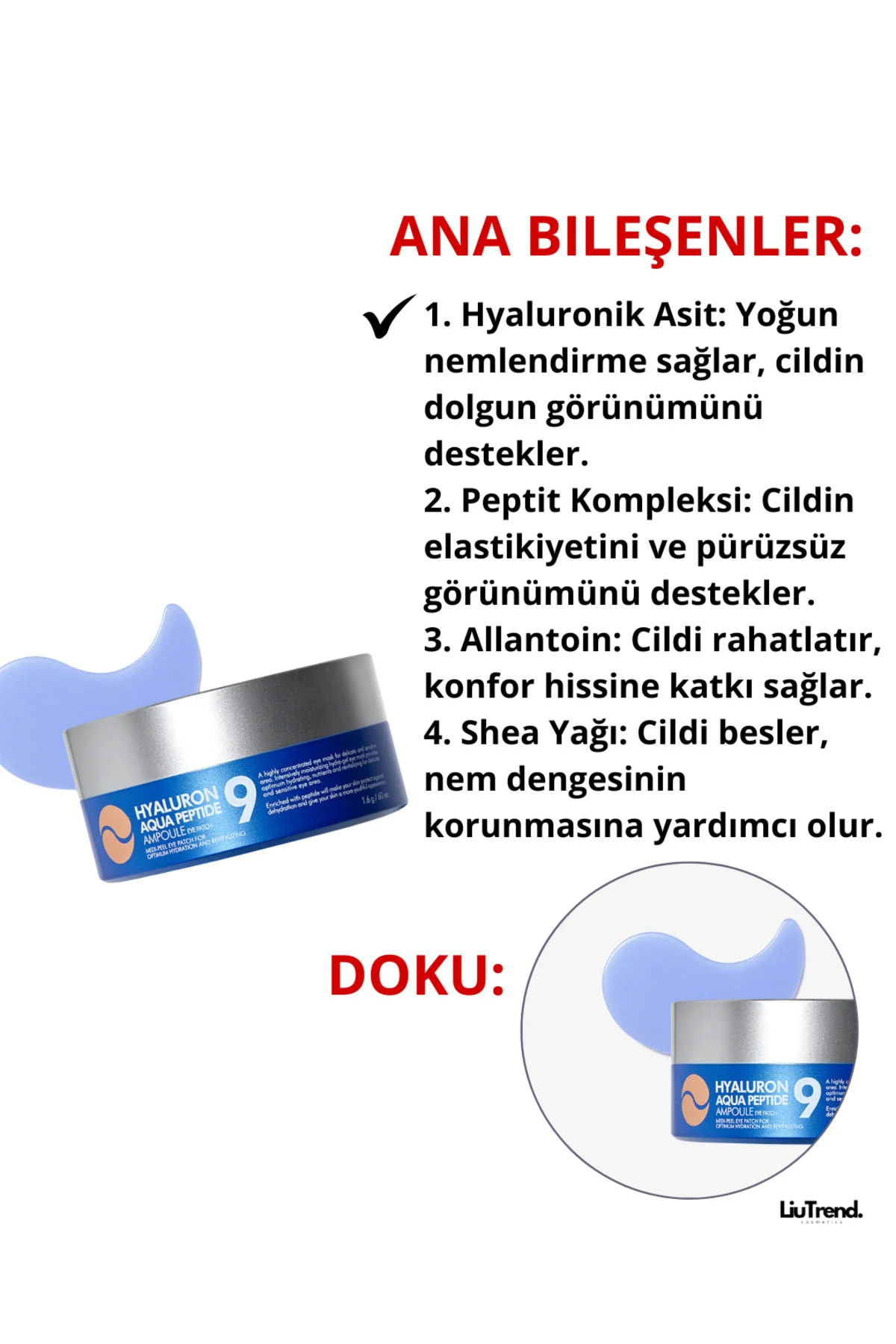 MEDI-PEEL Hyaluron Aqua Peptide 9 Ampoule Eye Yoğun Nemlendirici 