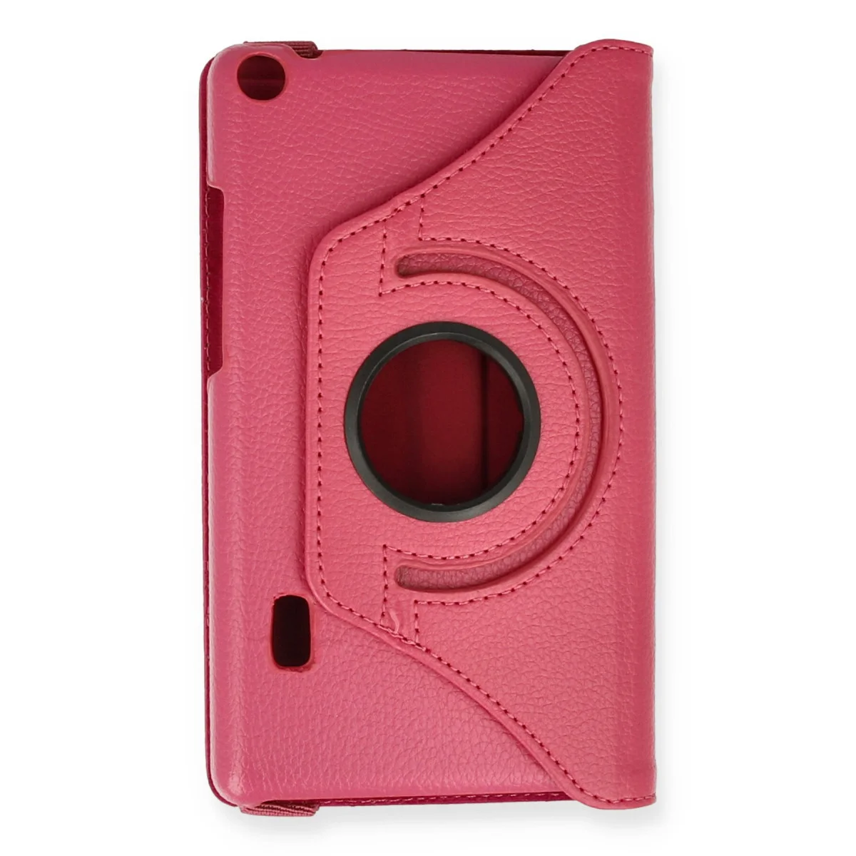 MediaPad T3 7 Tablet Kılıfı - 360 Derece Döner Deri Kılıf - Pembe