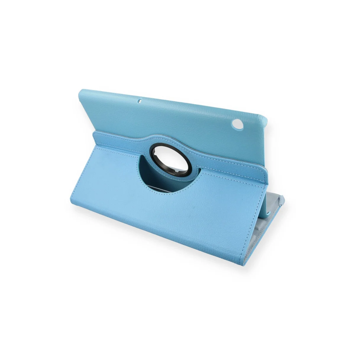 MediaPad T5 10 360 Dönüşlü Deri Tablet Kılıfı - Turkuaz