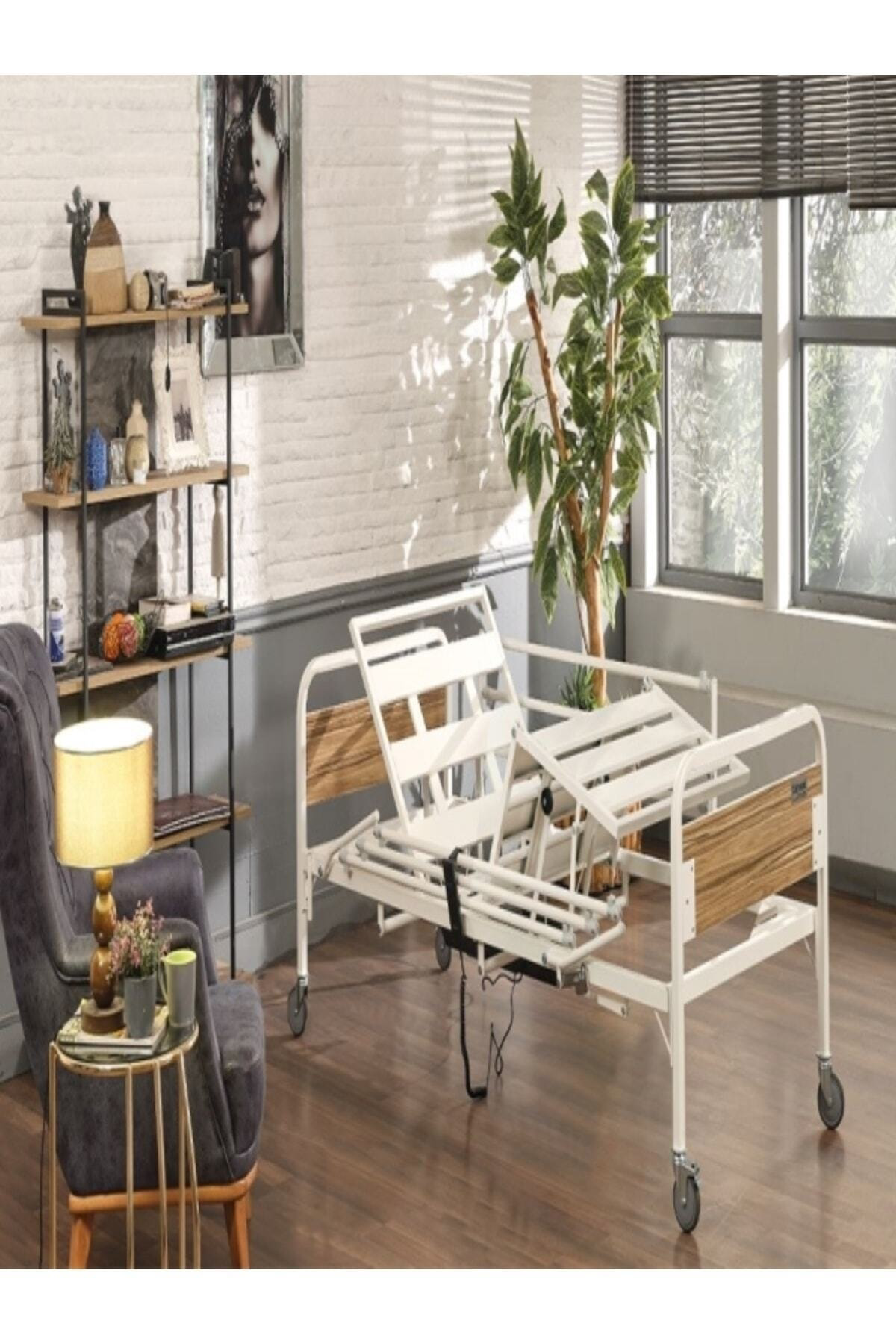 Turmed Medikal 2 Motorlu Elektrikli Hasta Karyolasi Yataği Yatak Dahil A