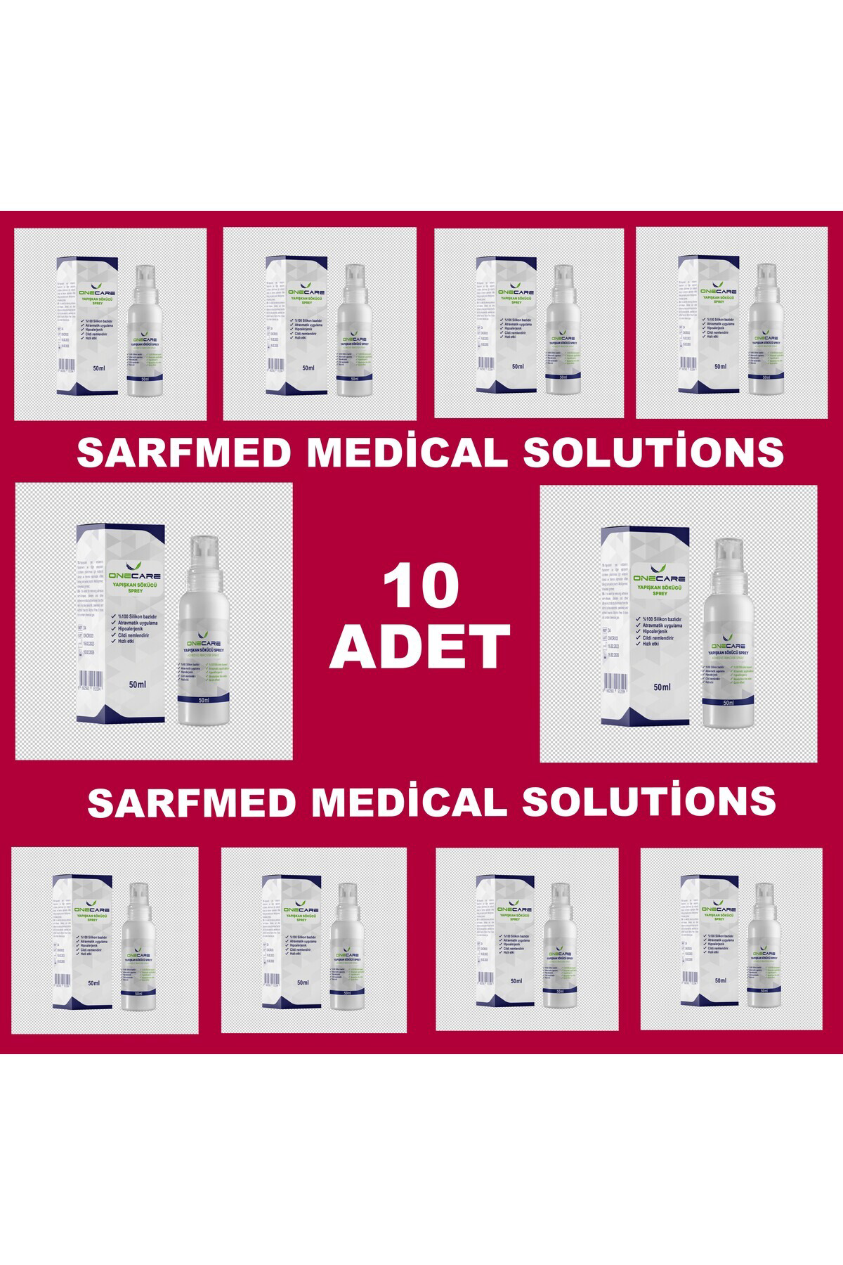 Medikal Flaster Sökücü, Yapışkan Çözücü Sprey 50 ml (10 Adet)