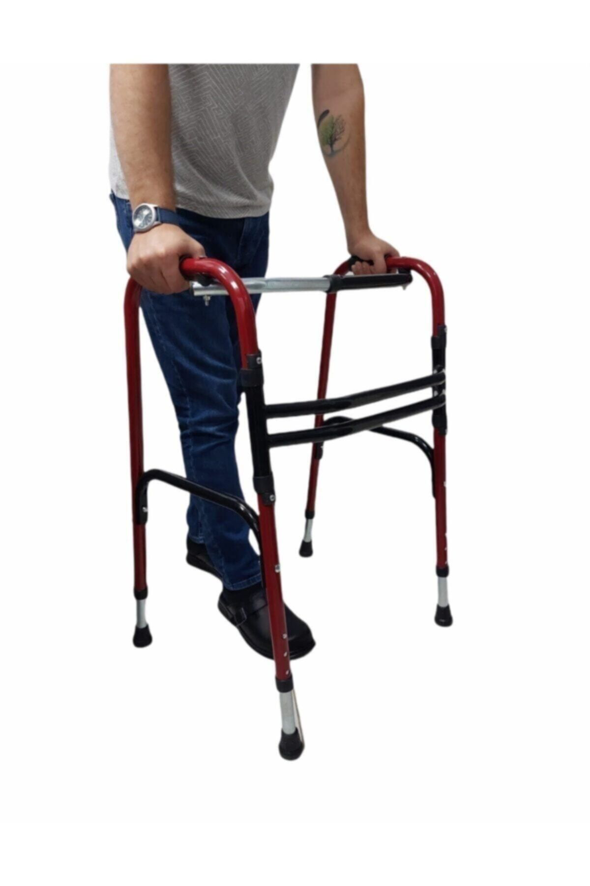 Zeymer Medikal Hareketli Katlanabilir Alüminyum Kirmizi Wolker