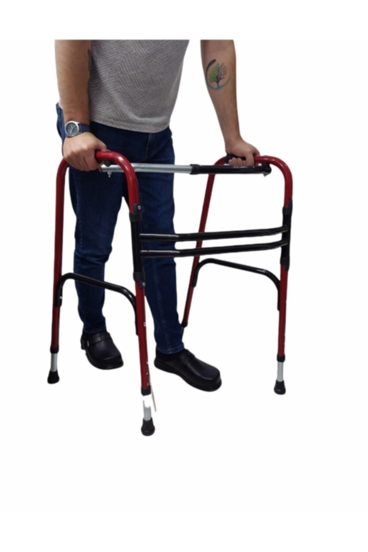 Zeymer Medikal Hareketli Katlanabilir Alüminyum Kirmizi Wolker