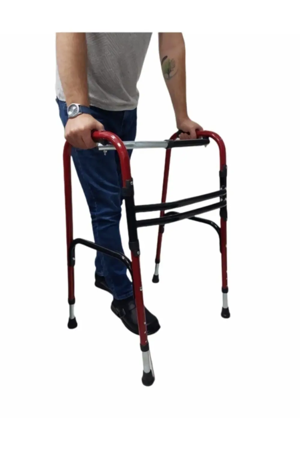 Medikal Hareketli Katlanabilir Alüminyum Kırmızı Wolker