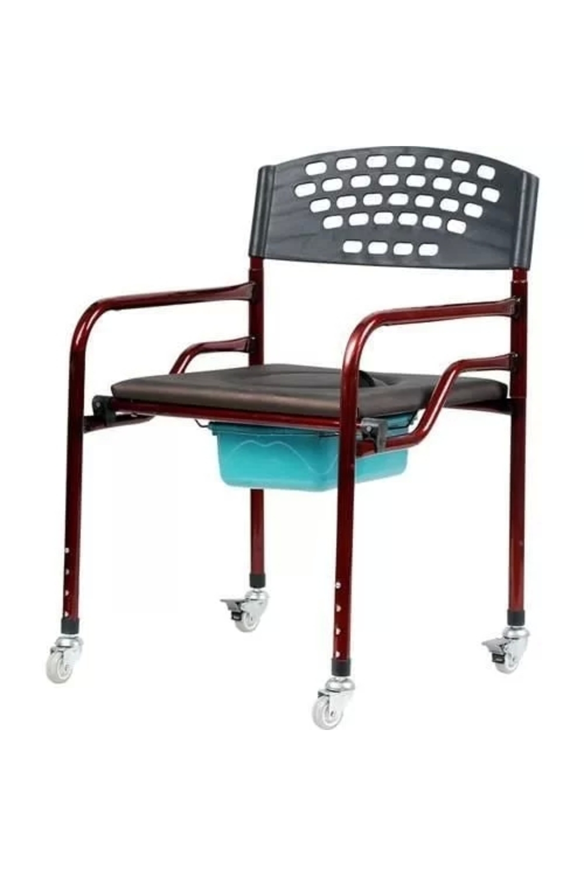 Medikalbirlik Deri Döşemeli Katlanır Tekerlekli Klozet Yükseltici