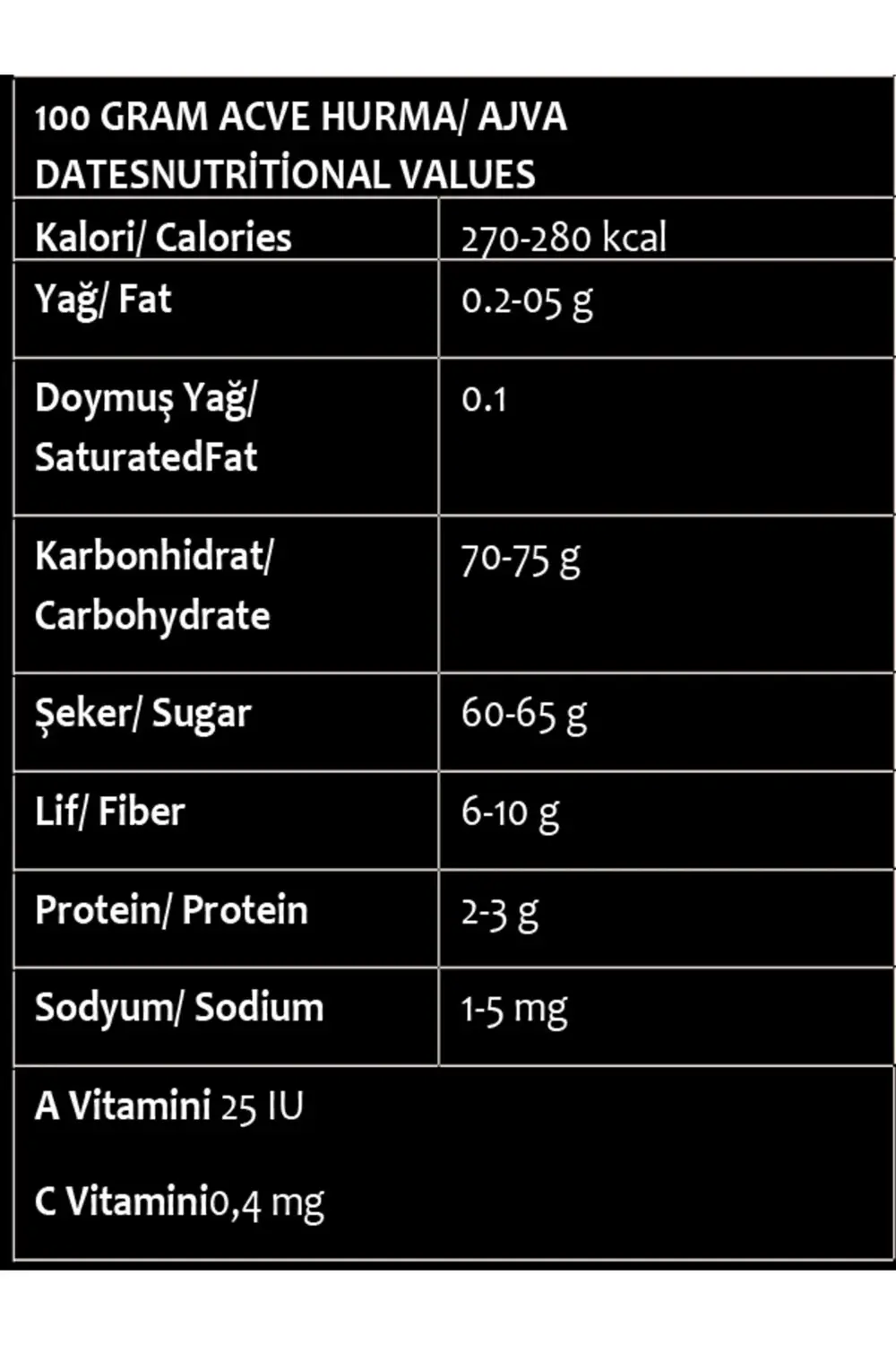 Medine Hurması Acve 100 gr
