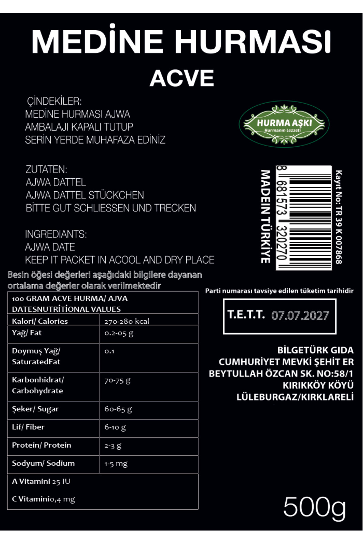 Medine Hurması Acve