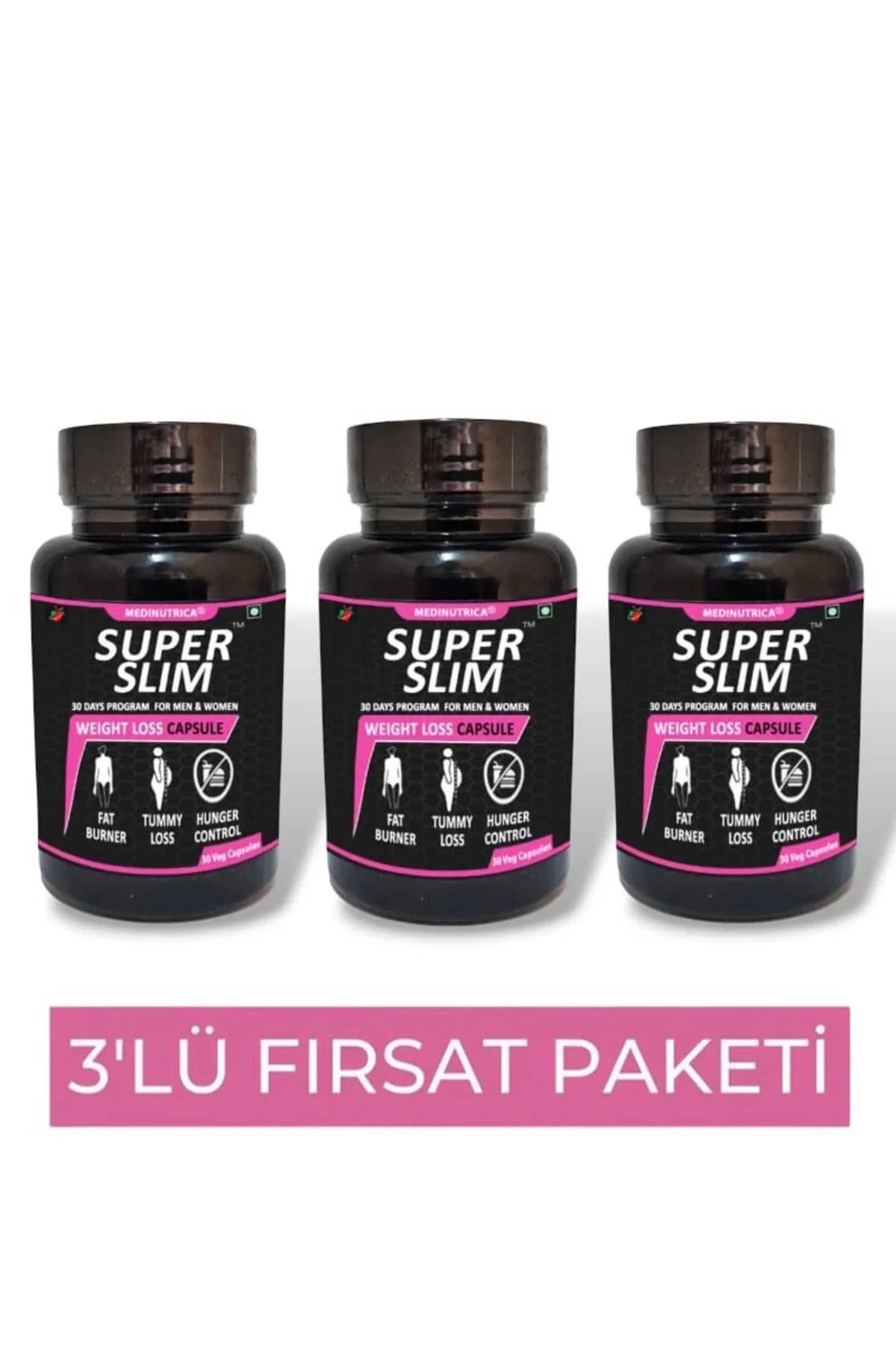 Medinutrica Super Slim Bölgesel Şekillendirici - 30'lu Destekleyici X 3 Adet | Karın, Basen ve Kalça İçin Fiyatı, Yorumları ve Özellikleri