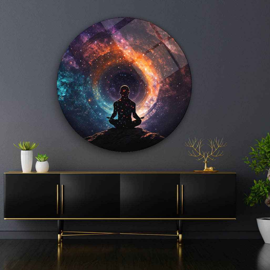 Meditasyon Adam Yuvarlak Cam Tablo | Hediyelik, Dekoratif, Ofis, Meditasyon Adam Yuvarlak Cam Tablo | Hediyelik, Dekoratif, Ofis, Fiyatı, Yorumları ve Özellikleri