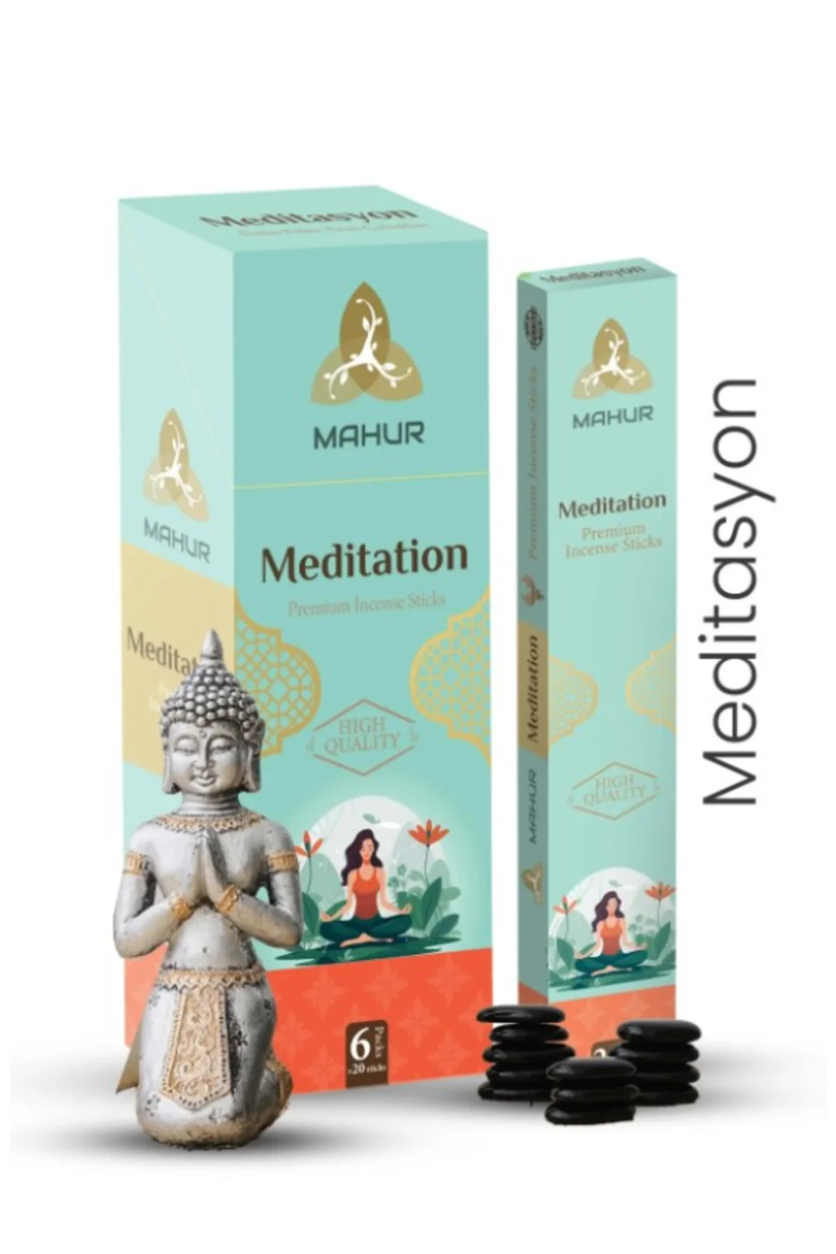 MEDİTASYON (MEDİTATİON) ÇUBUK TÜTSÜ 5 PAKET 100 ADET (INCENSE STICKS, 5 PACKS, 100 STICKS)