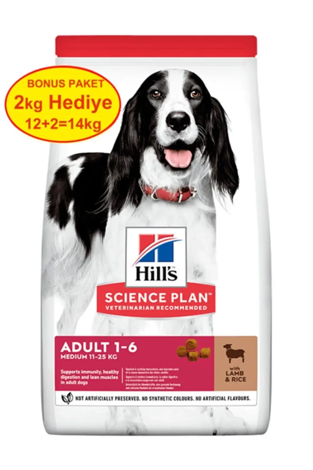 Medium Adult 12+2 Kg Kuzulu Ve Pirinçli Orta Irk Yetişkin Köpek M
