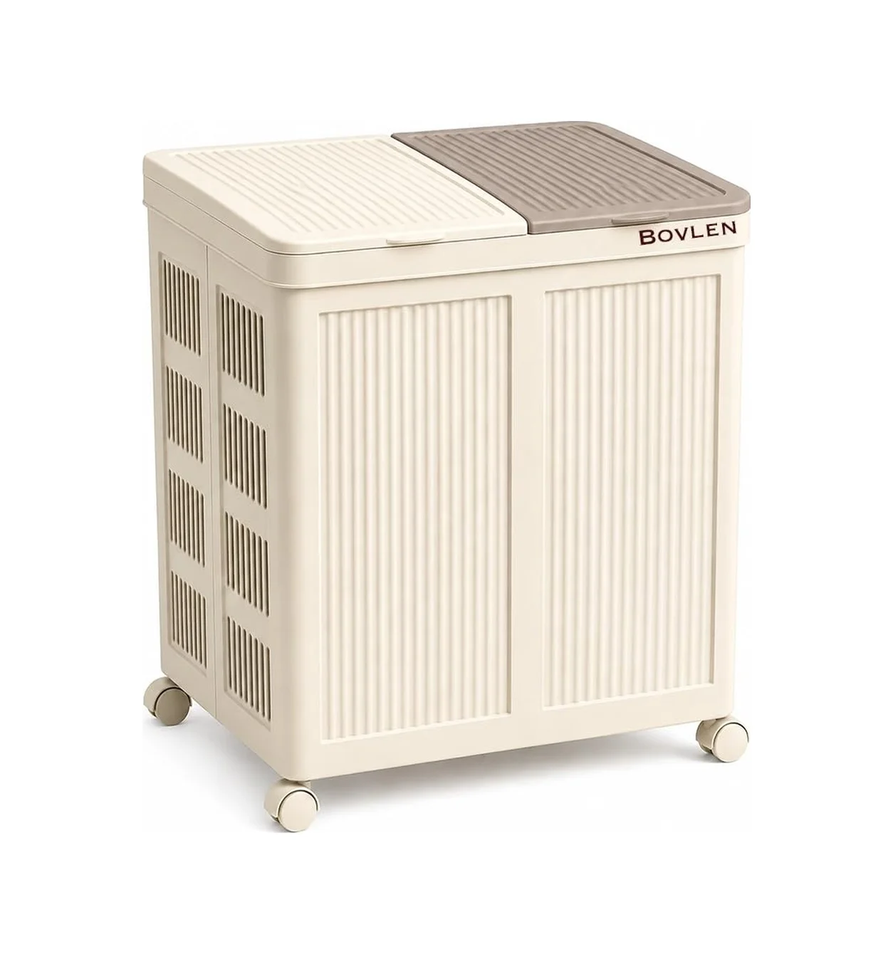 Mega - 100 Litre Oyuncak Kutusu - Tekerlekli - Çift Bölmeli 2x50 Bej Mega - 100 Litre Oyuncak Kutusu - Tekerlekli - Çift Bölmeli 2x50 Bej