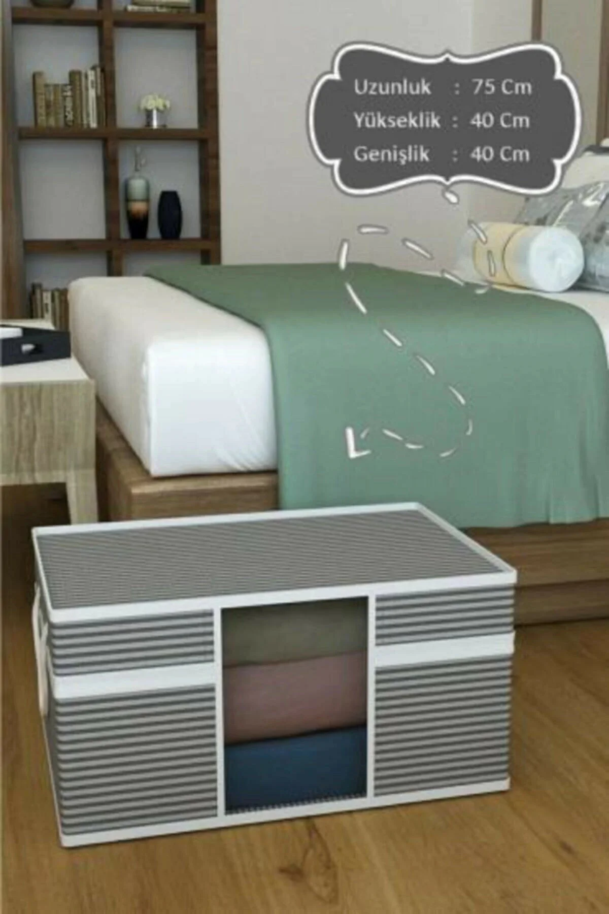 Mega Boy Pencereli Hurç Çok Amaçlı Düzenleyici Saklama Kutusu 40x