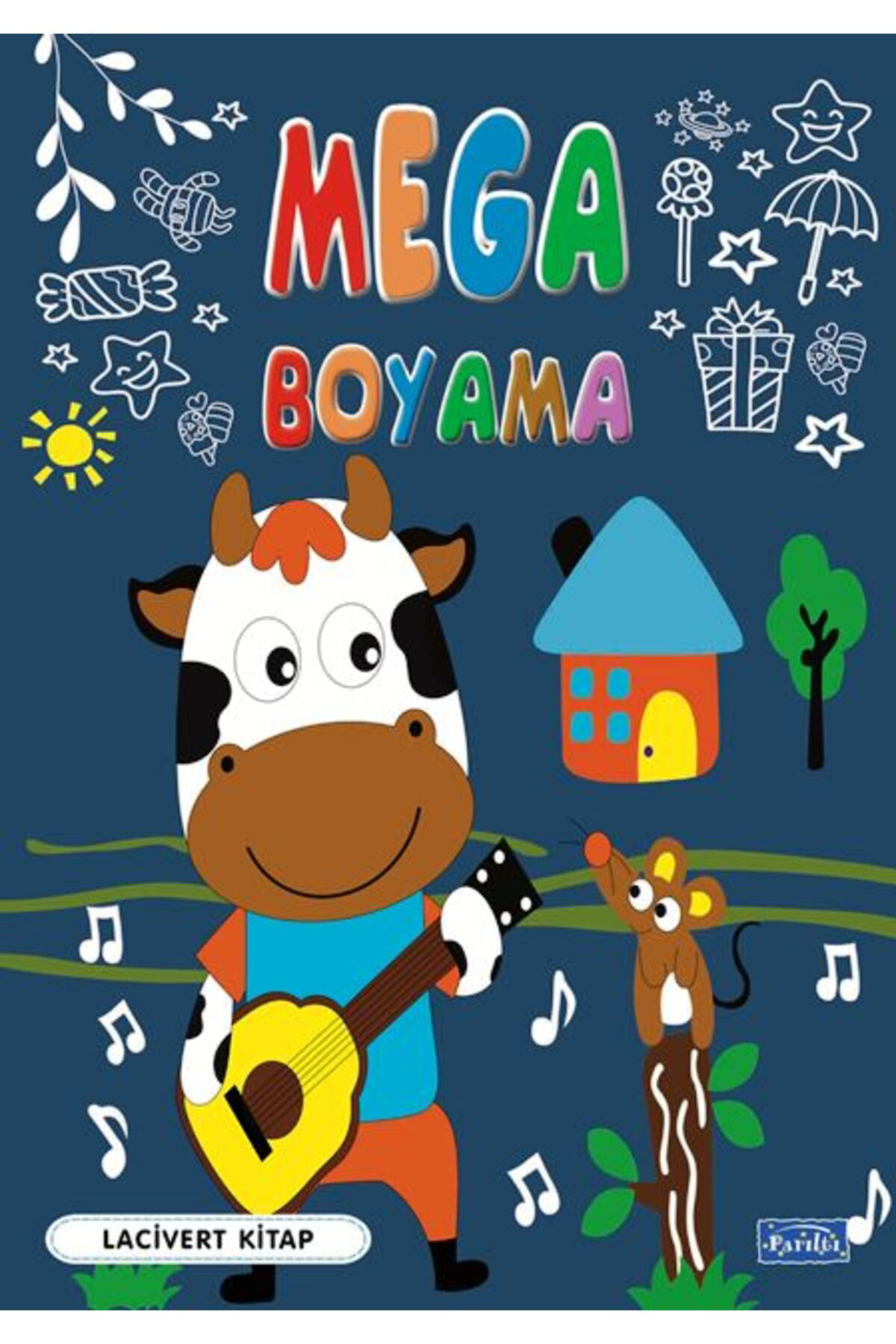 Parilti Yayinlari Mega Boyama Lacivert Kitap