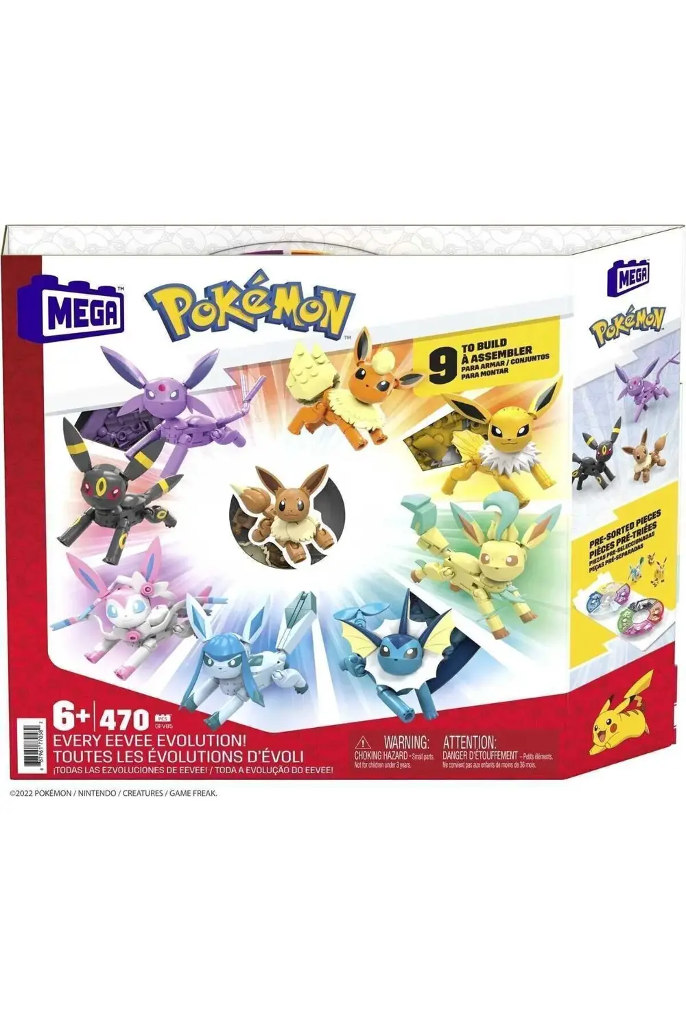 MEGA Pokémon™ - Eevee Dönüşümleri Yapı Seti, çocuklar için yapı o