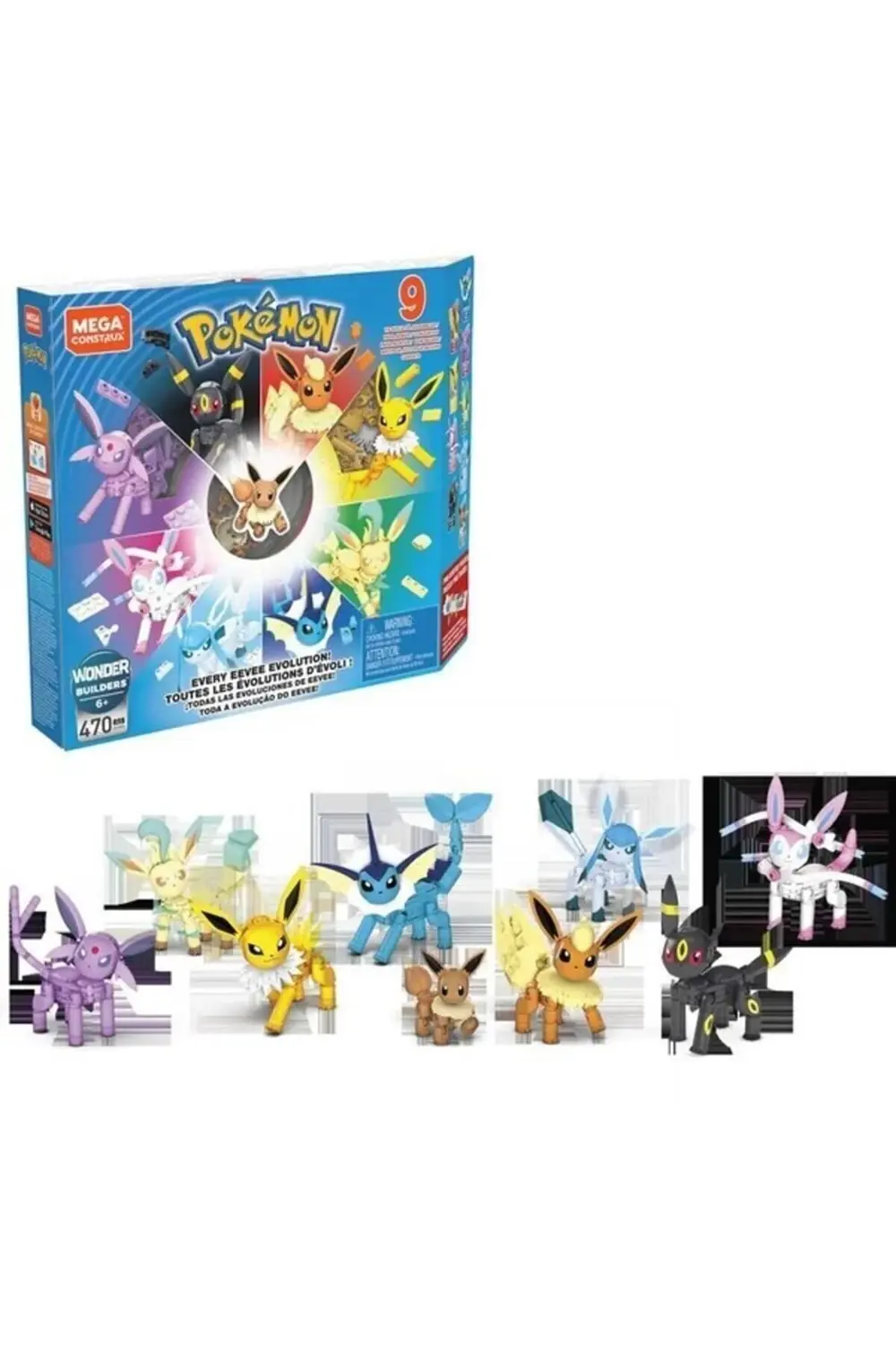 MEGA Pokémon™ - Eevee Dönüşümleri Yapı Seti, çocuklar için yapı o