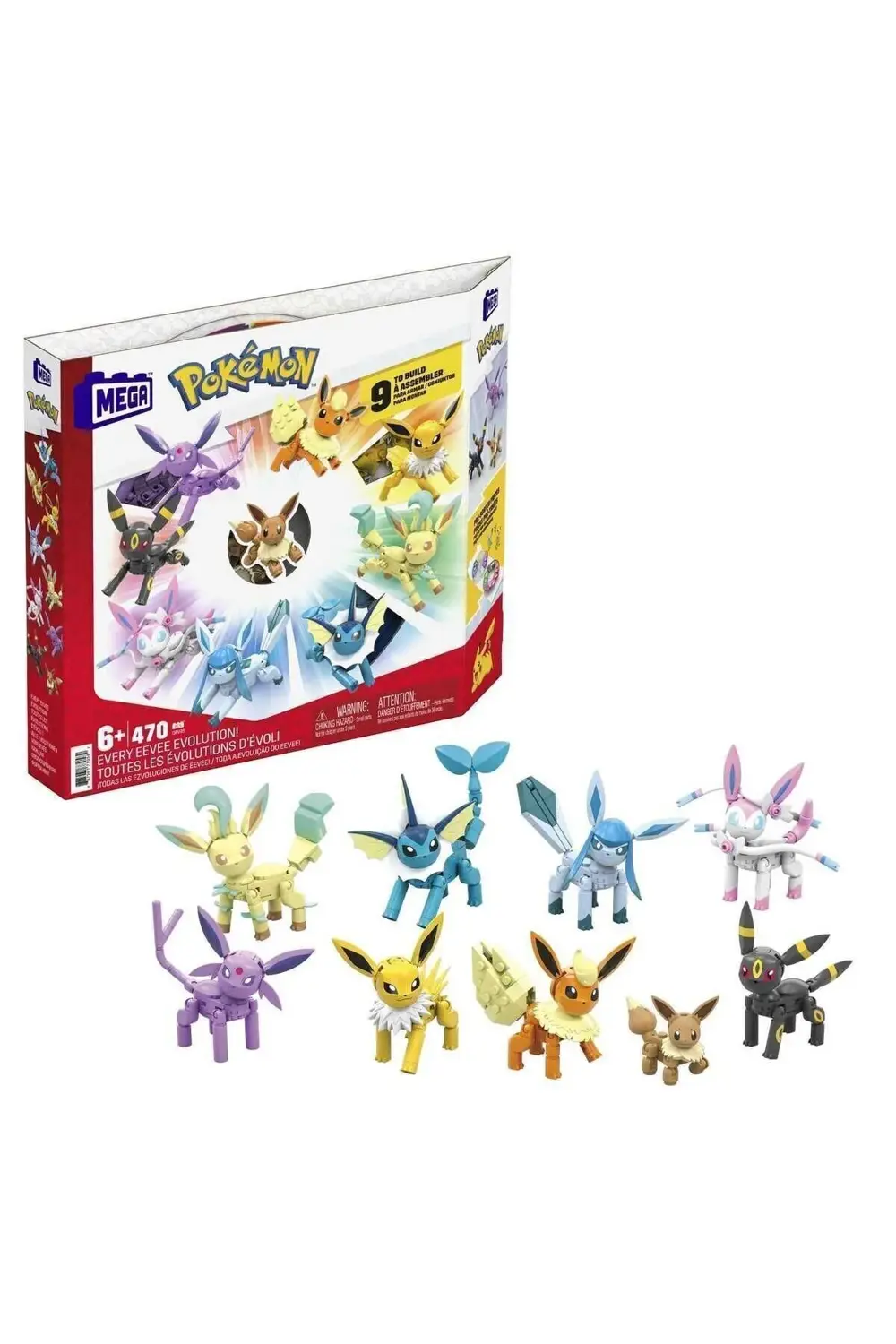 MEGA Pokémon™ - Eevee Dönüşümleri Yapı Seti, çocuklar için yapı o