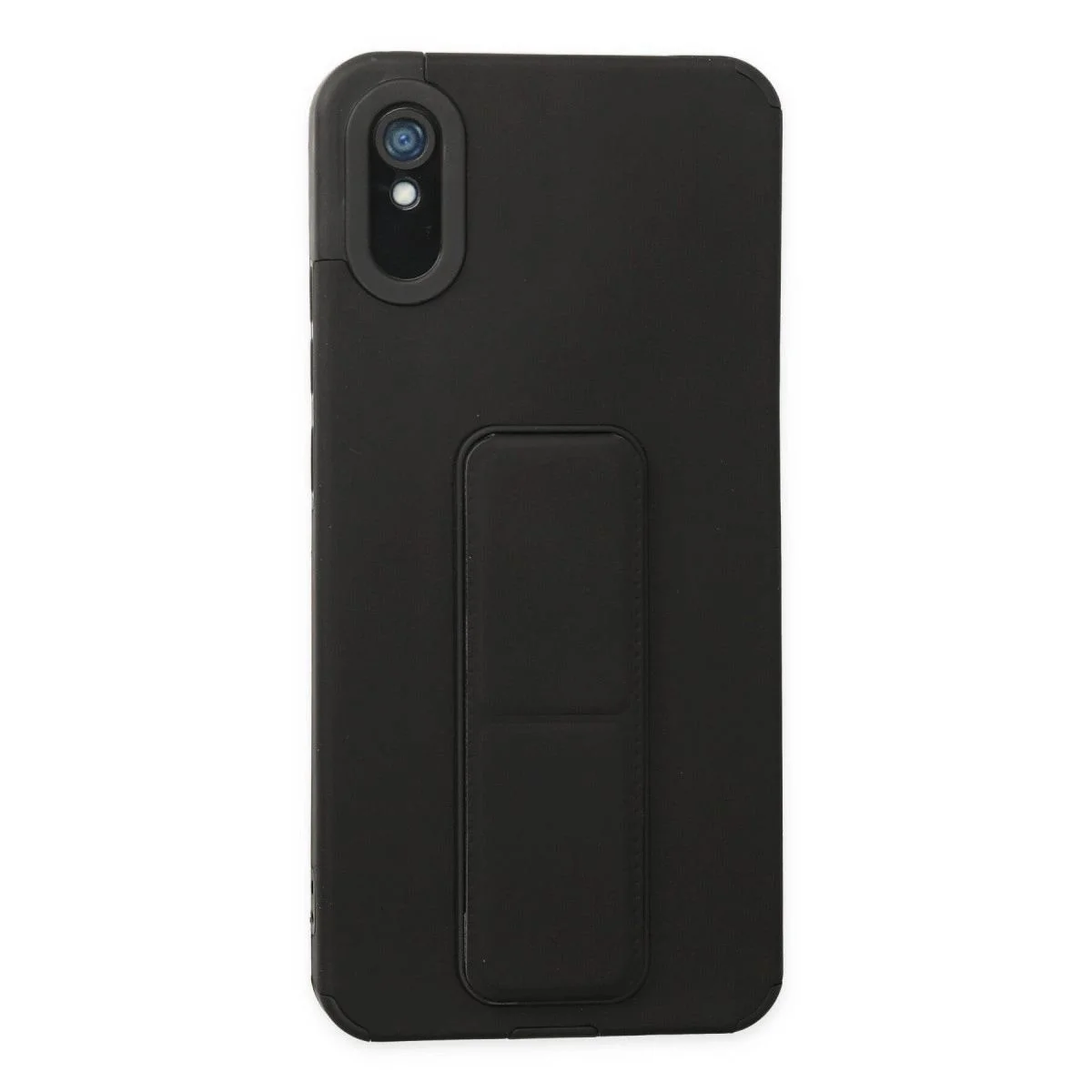Mega Standlı Silikon Kılıf - Xiaomi Redmi 9a ile Uyumlu Siyah