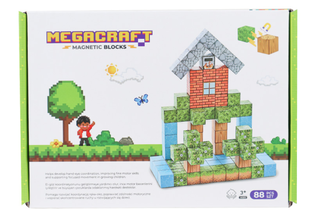 Megacraft Orman ve Ev Temalı Mıknatıslı Bloklar 88 Parça