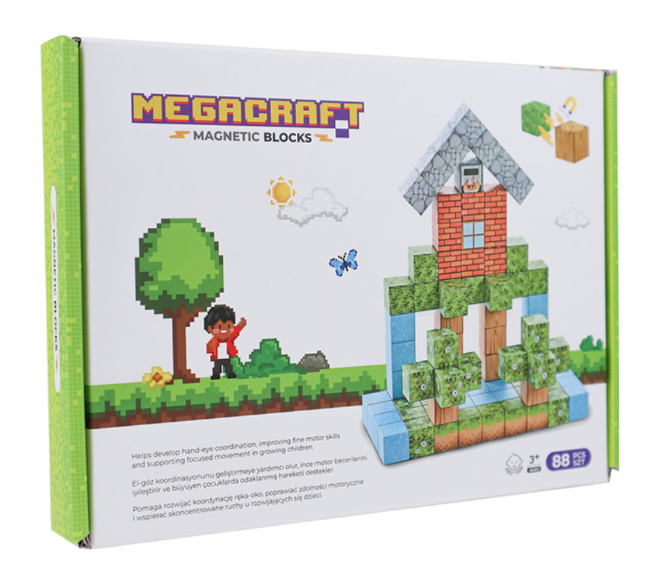 Megacraft Orman ve Ev Temalı Mıknatıslı Bloklar 88 Parça
