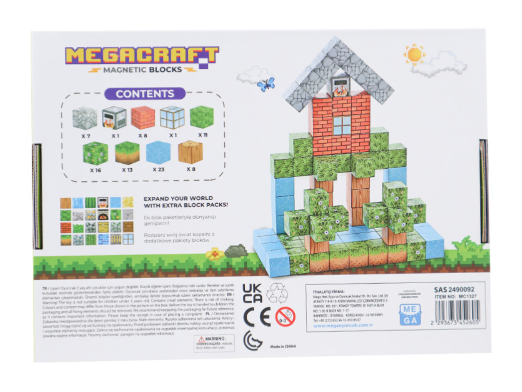 Megacraft Orman ve Ev Temalı Mıknatıslı Bloklar 88 Parça