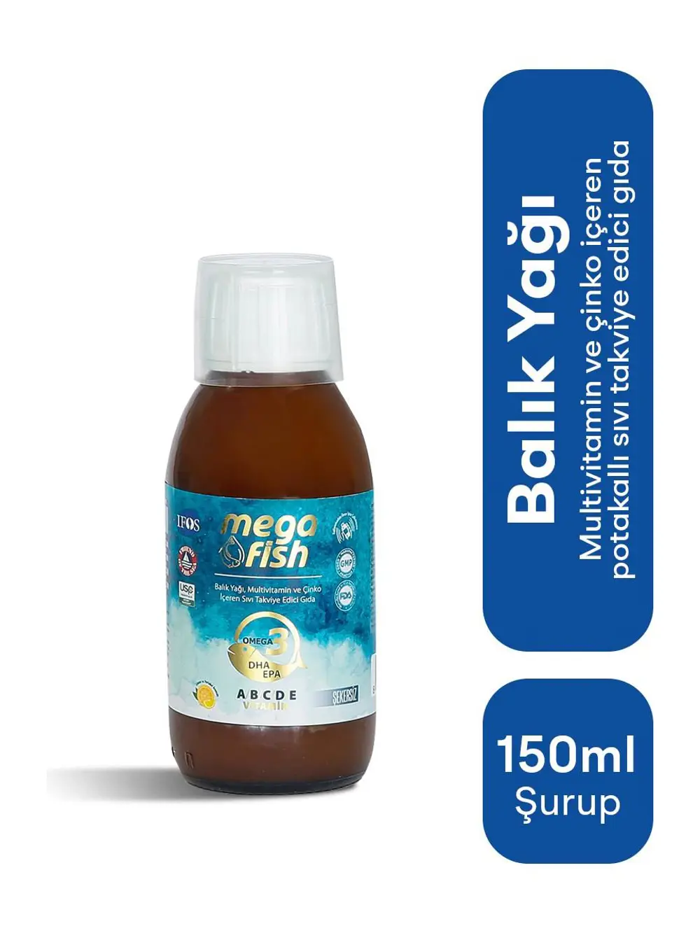 Megafish Limon ve Portakal Aromalı Şurup 150 ml