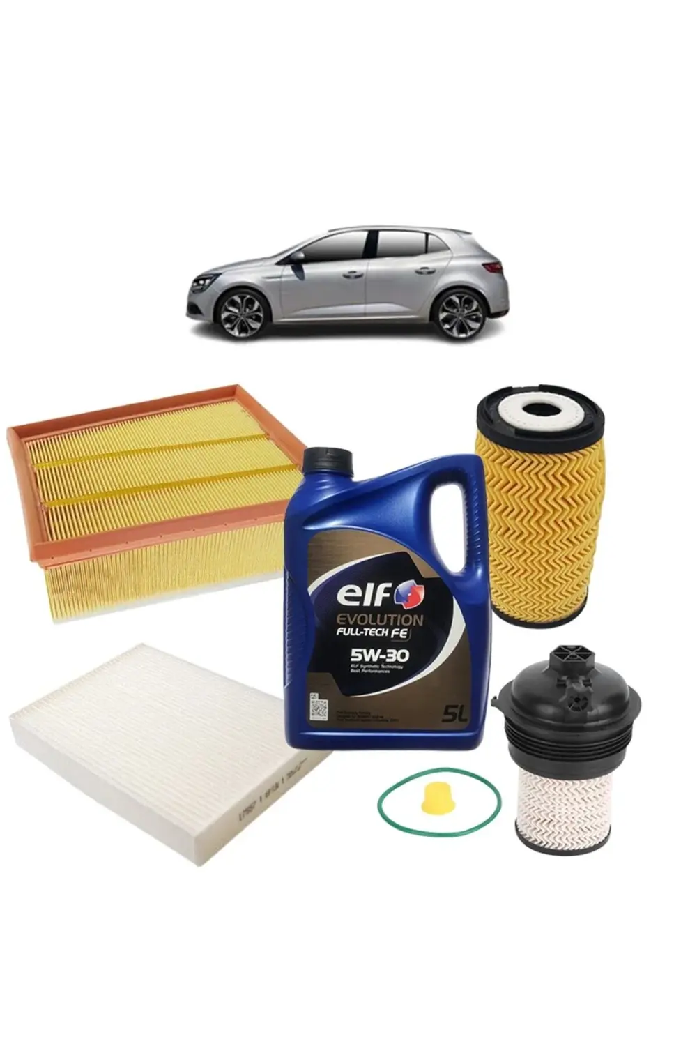 Megane 4 Saloon 1.5 Dci Hp90 Kw66 K9K656 2016-2025+Elf 5w30 5lt 2