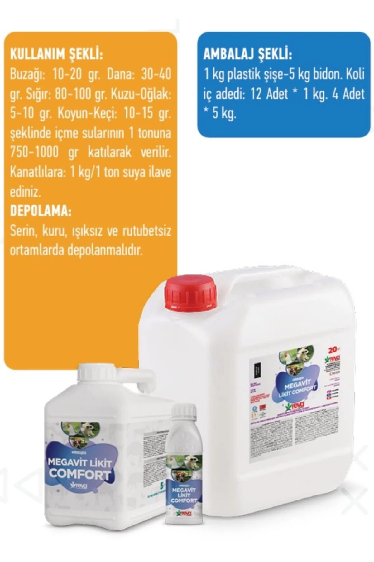 Megavit Vitamin Ve Aminoast Takviyeli Hayvan Yem Katkısı - 5 Kg
