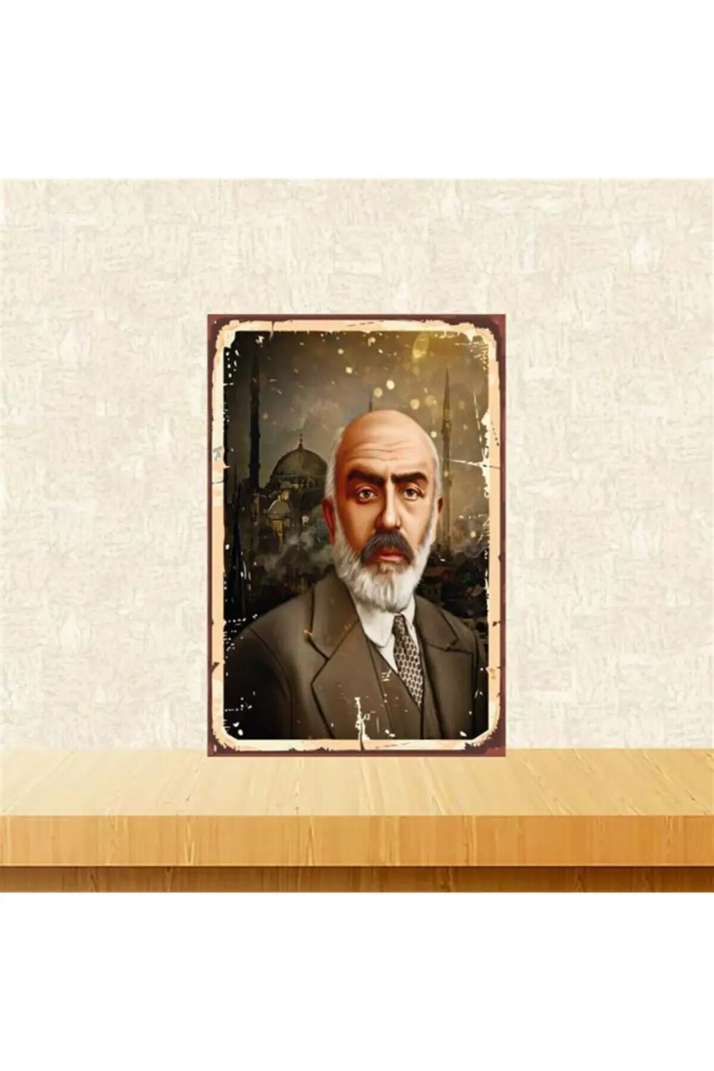 Mehmet Akif Ersoy 20-30 Cm Retro Ahşap Poster Tkfx4273 Mehmet Akif Ersoy 20-30 Cm Retro Ahşap Poster Tkfx4273