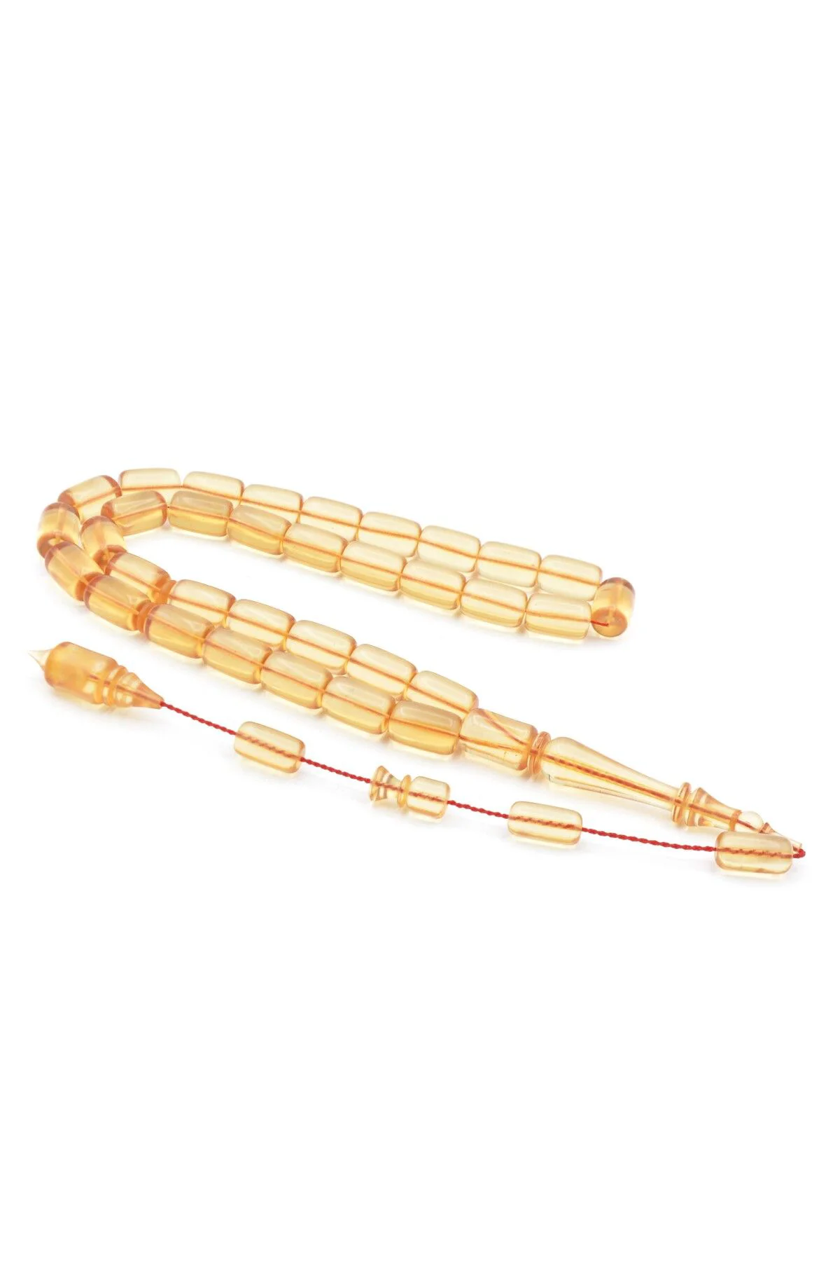 Mehmet Hızarcı Usta İşçilikli Şeffaf Sıkma Kehribar Tesbih