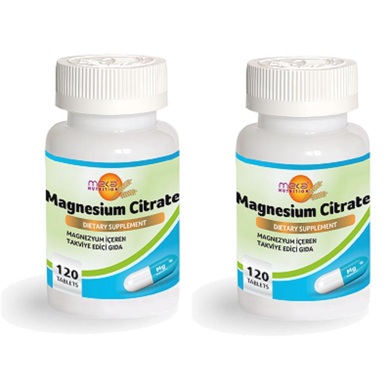 Meka Nutrition Magnezyum Sitrat ( Magnesium Citrate ) 120 Tablet 