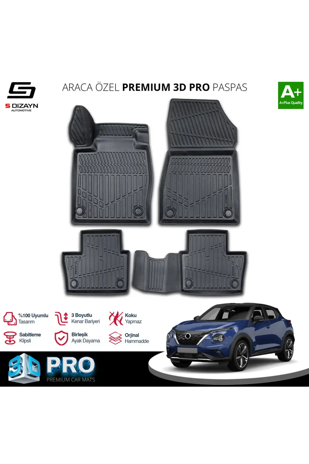 Meka Part Nissan Juke 3D Pro Havuzlu Paspas 2019 Üzeri A+ Kalite Meka Part Nissan Juke 3D Pro Havuzlu Paspas 2019 Üzeri A+ Kalite