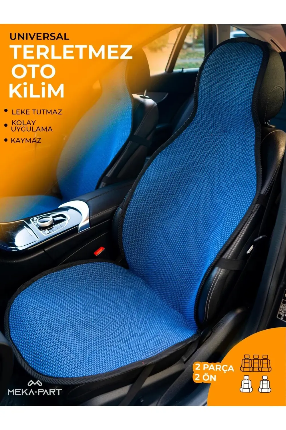 Meka Part Oto Koltuk Koruyucu Kılıf 2 Parça Universal Ön Koltukla