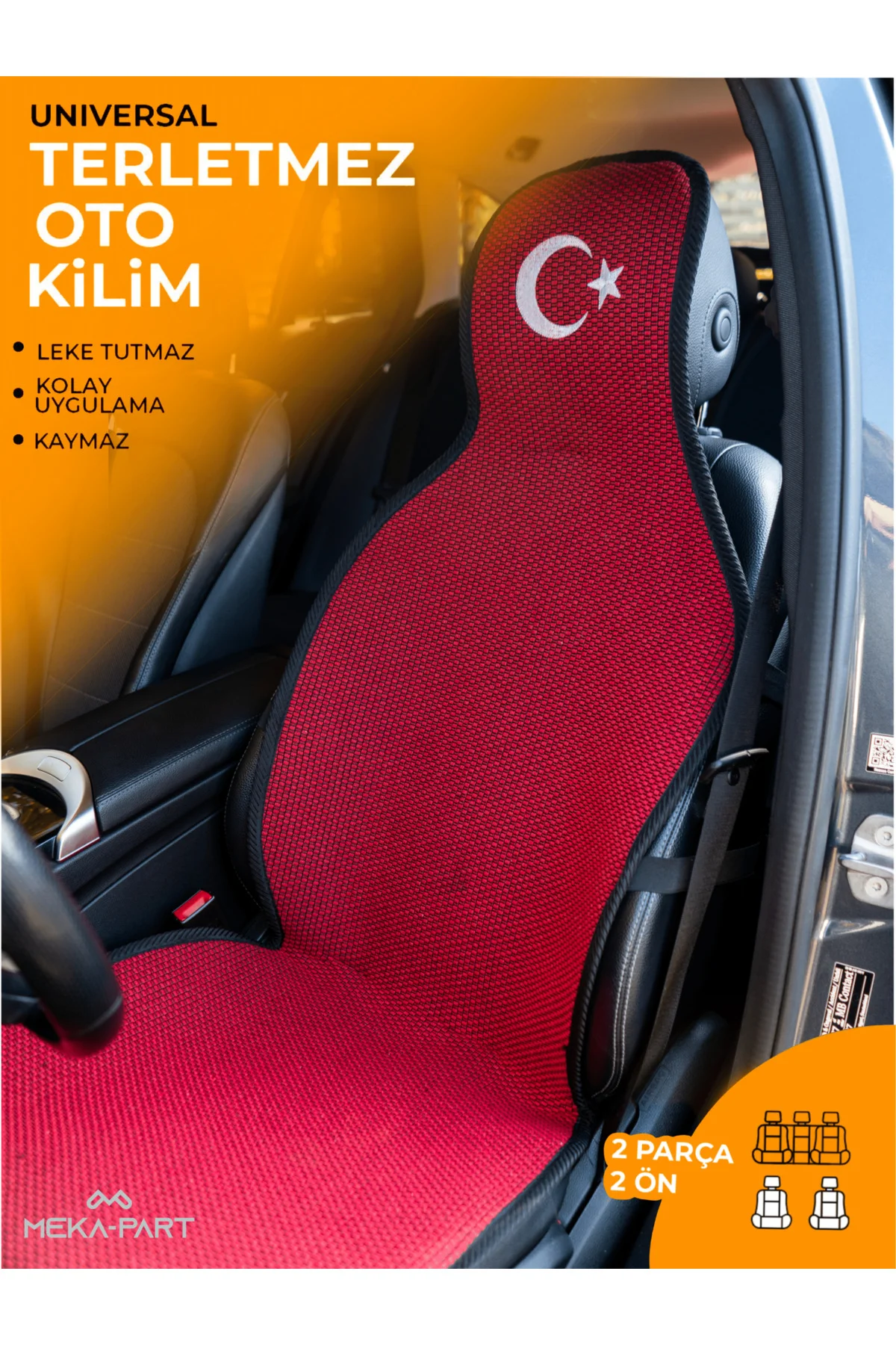 Meka Part Oto Koltuk Koruyucu Kılıf 2 Parça Sadece Ön Koltuklar İ