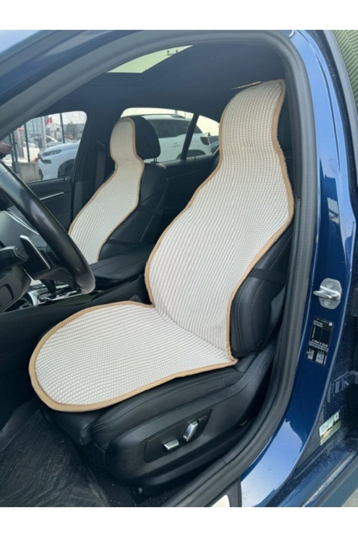 Trend Meka Part Terletmez Koltuk Koruyucu Kılıf Bej3 Lü Universal 2 Par