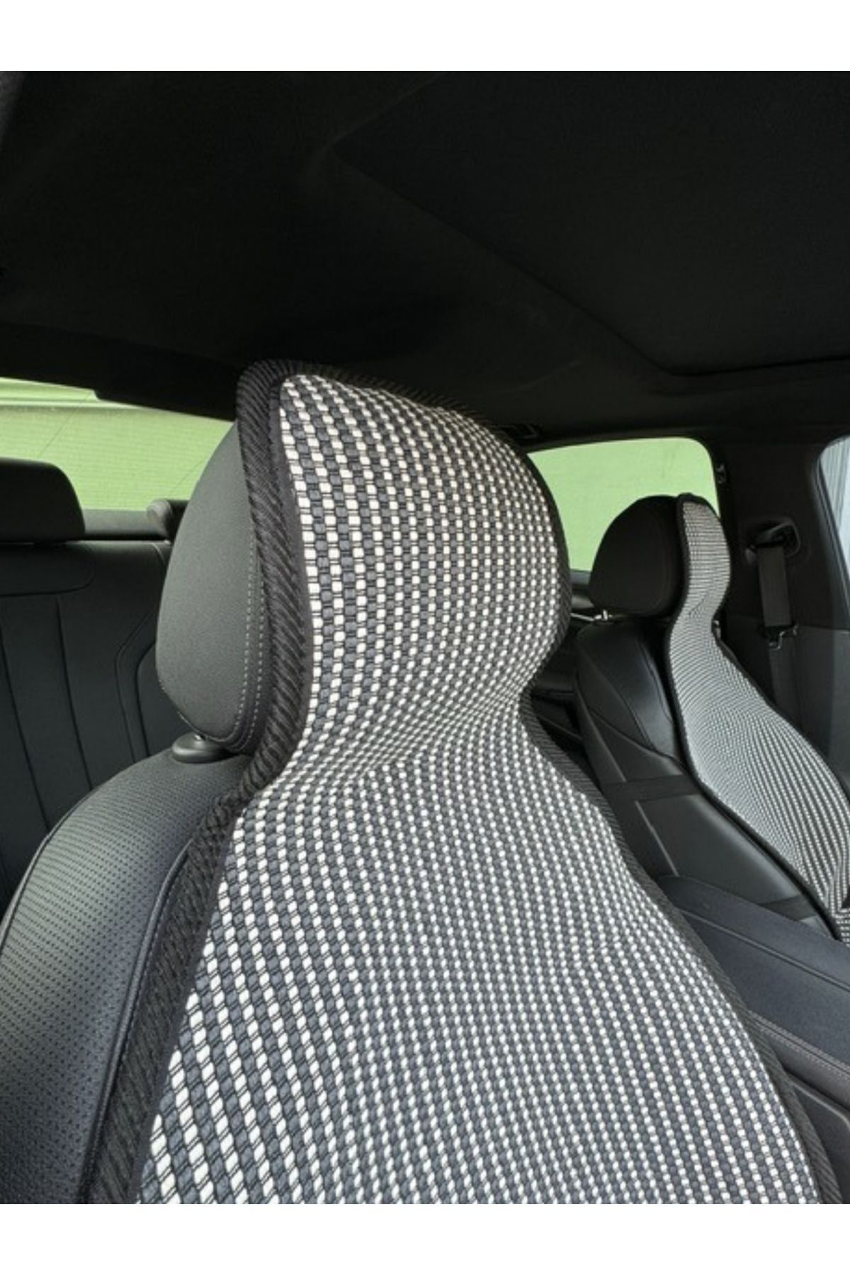 Trend Meka Part Terletmez Koltuk Koruyucu Kılıf Tekli Çizgili Füme-Beya