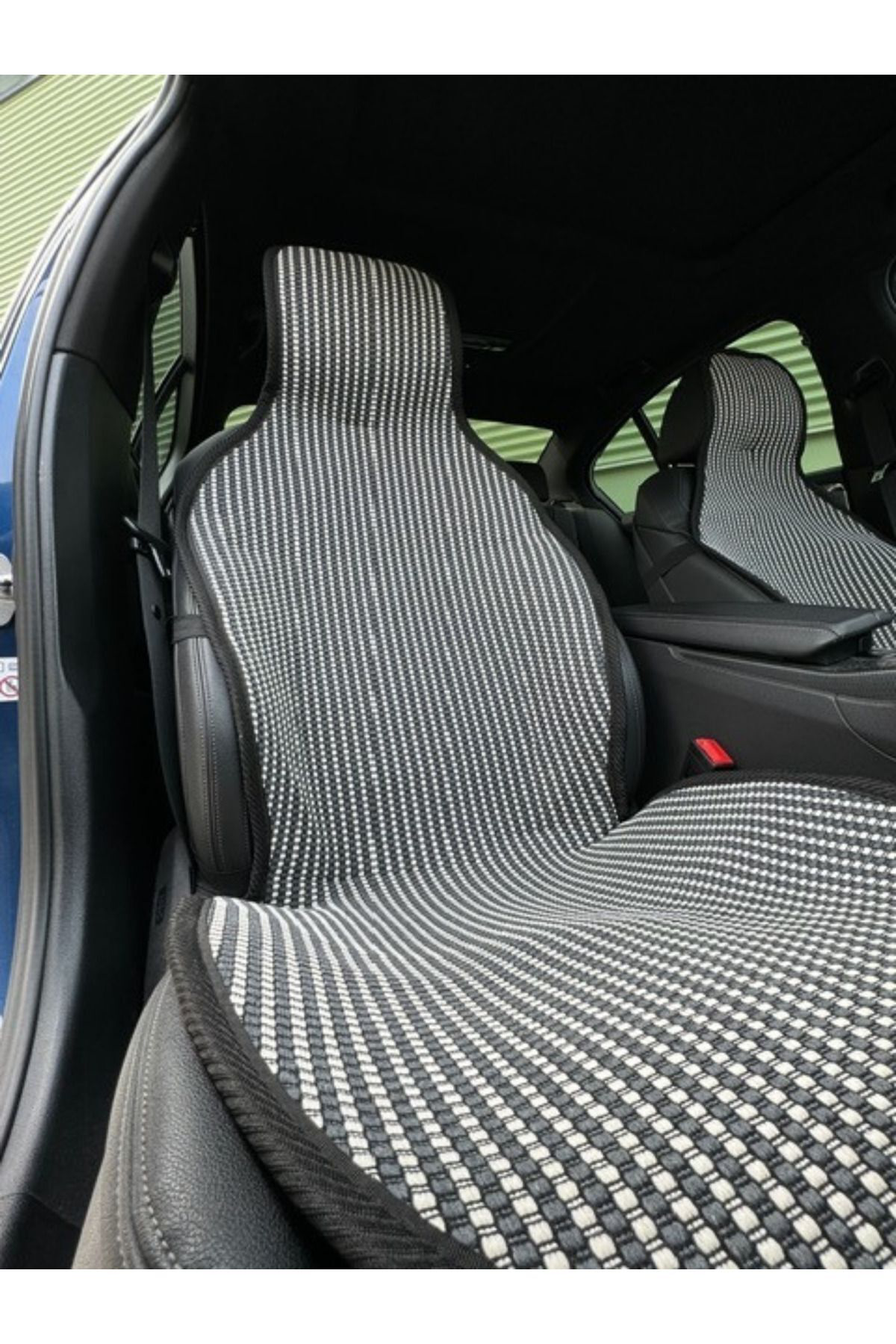 Trend Meka Part Terletmez Koltuk Koruyucu Kılıf Çizgili Füme Beyaz Univ