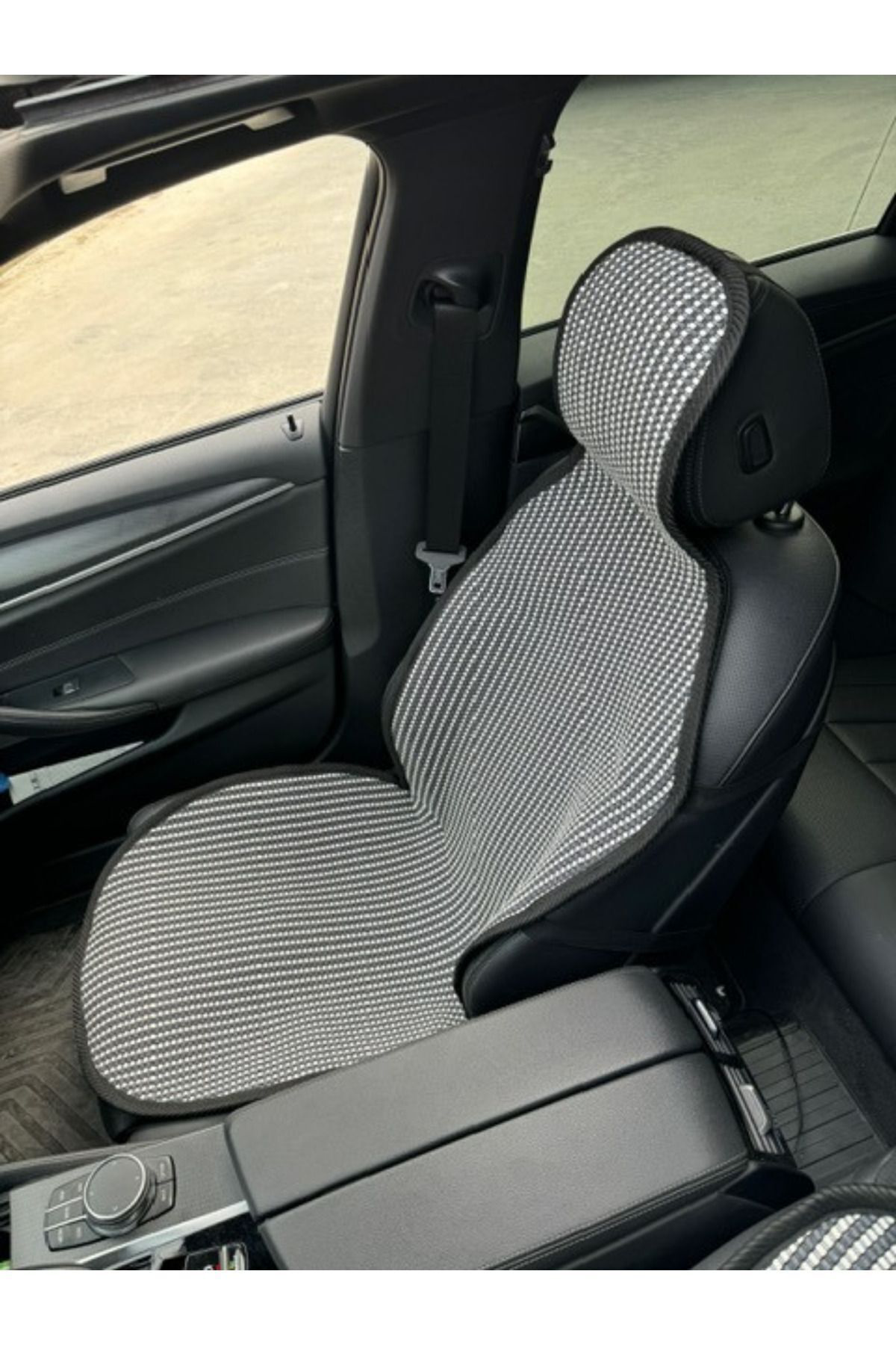 Trend Meka Part Terletmez Koltuk Koruyucu Kılıf Tekli Çizgili Füme-Beya